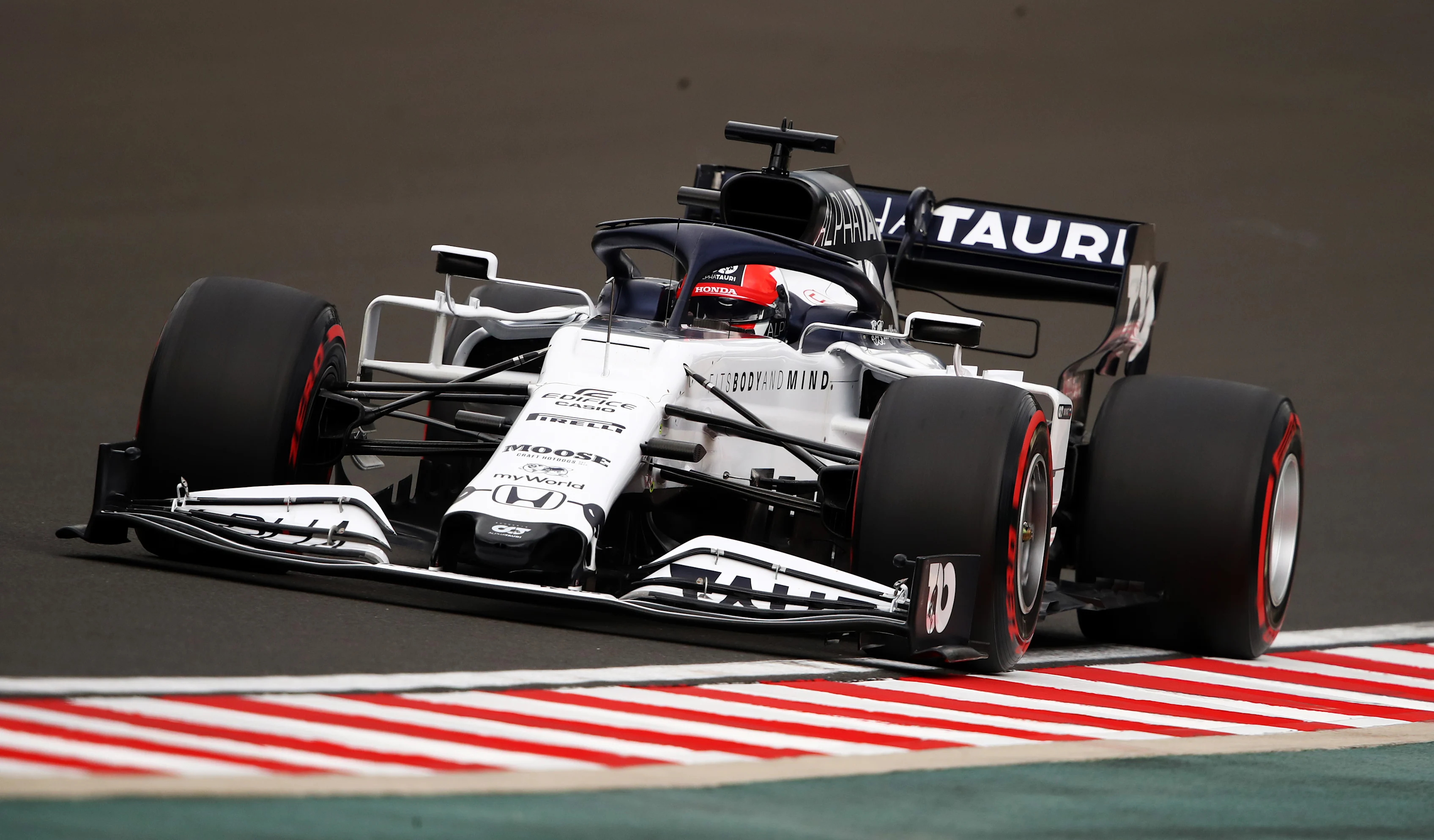 BUDAPEST, HUNGARY - JULY 18: Daniil Kvyat of Russia driving the (26) Scuderia AlphaTauri AT01 Honda on track during qualifying for the F1 Grand Prix of Hungary at Hungaroring on July 18, 2020 in Budapest, Hungary. (Photo by Bryn Lennon/Getty Images)