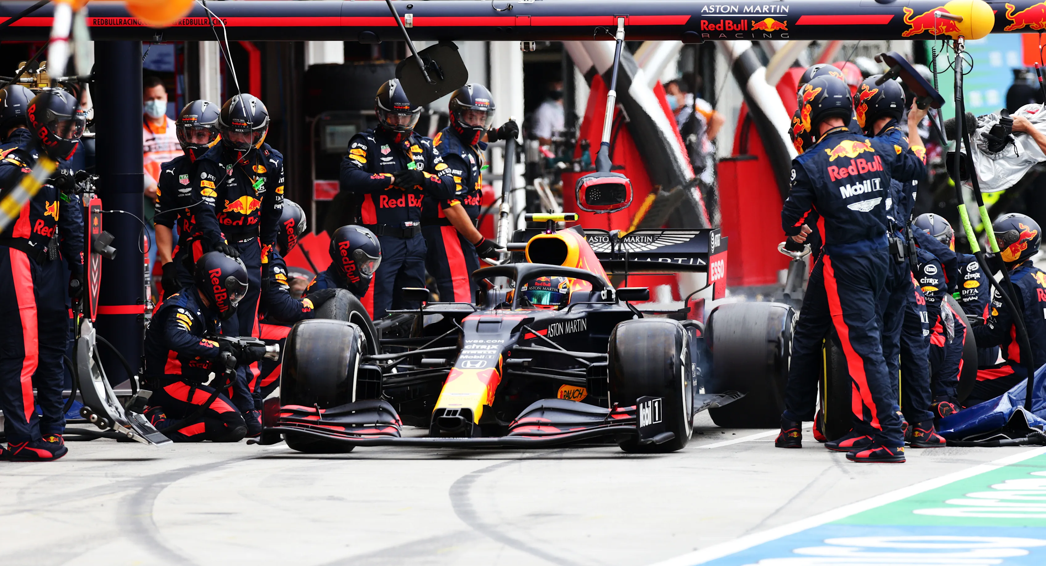 BUDAPEST, HUNGARY - JULY 19: Alexander Albon of Thailand driving the (23) Aston Martin Red Bull