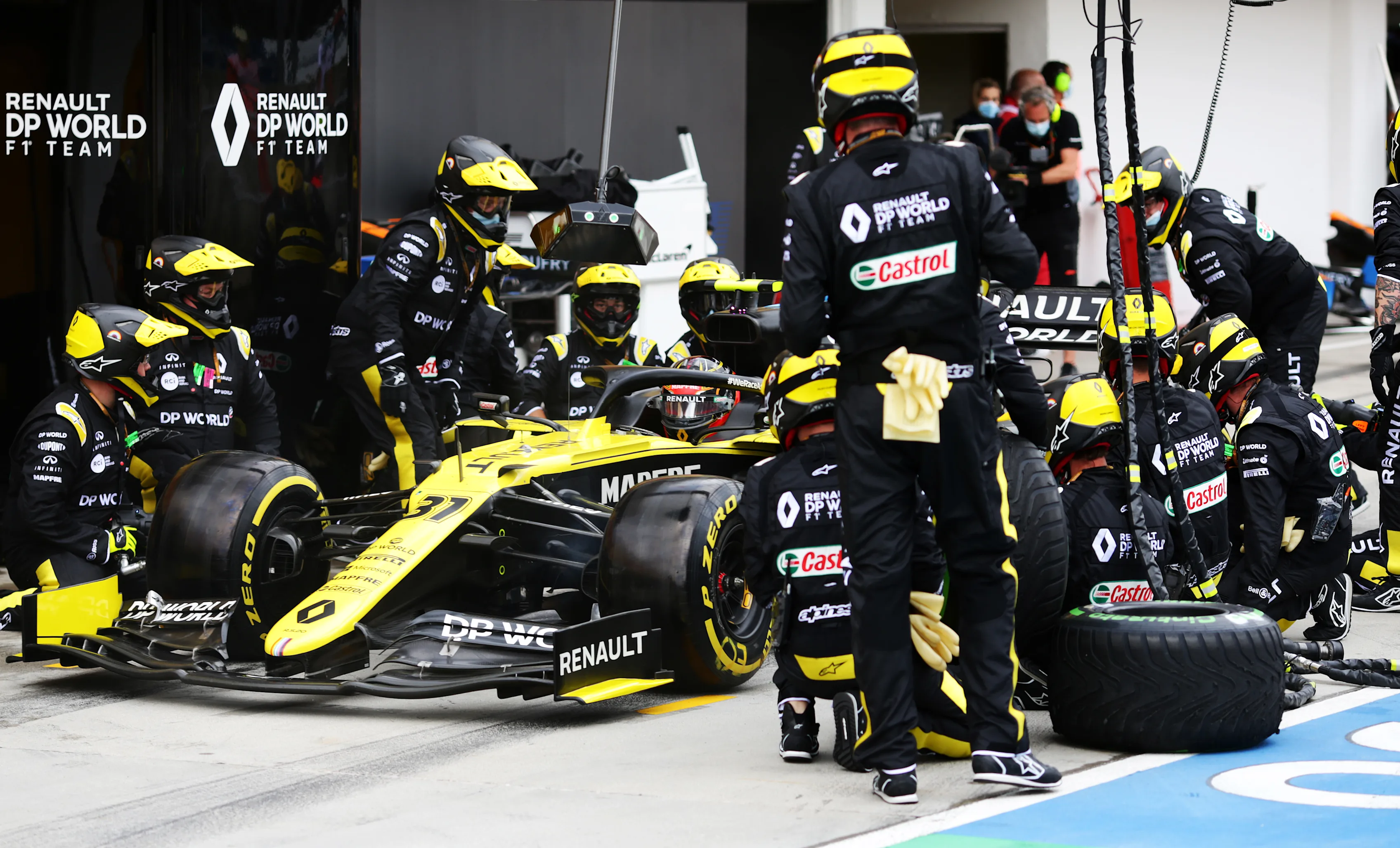 BUDAPEST, HUNGARY - JULY 19: Esteban Ocon of France driving the (31) Renault Sport Formula One Team