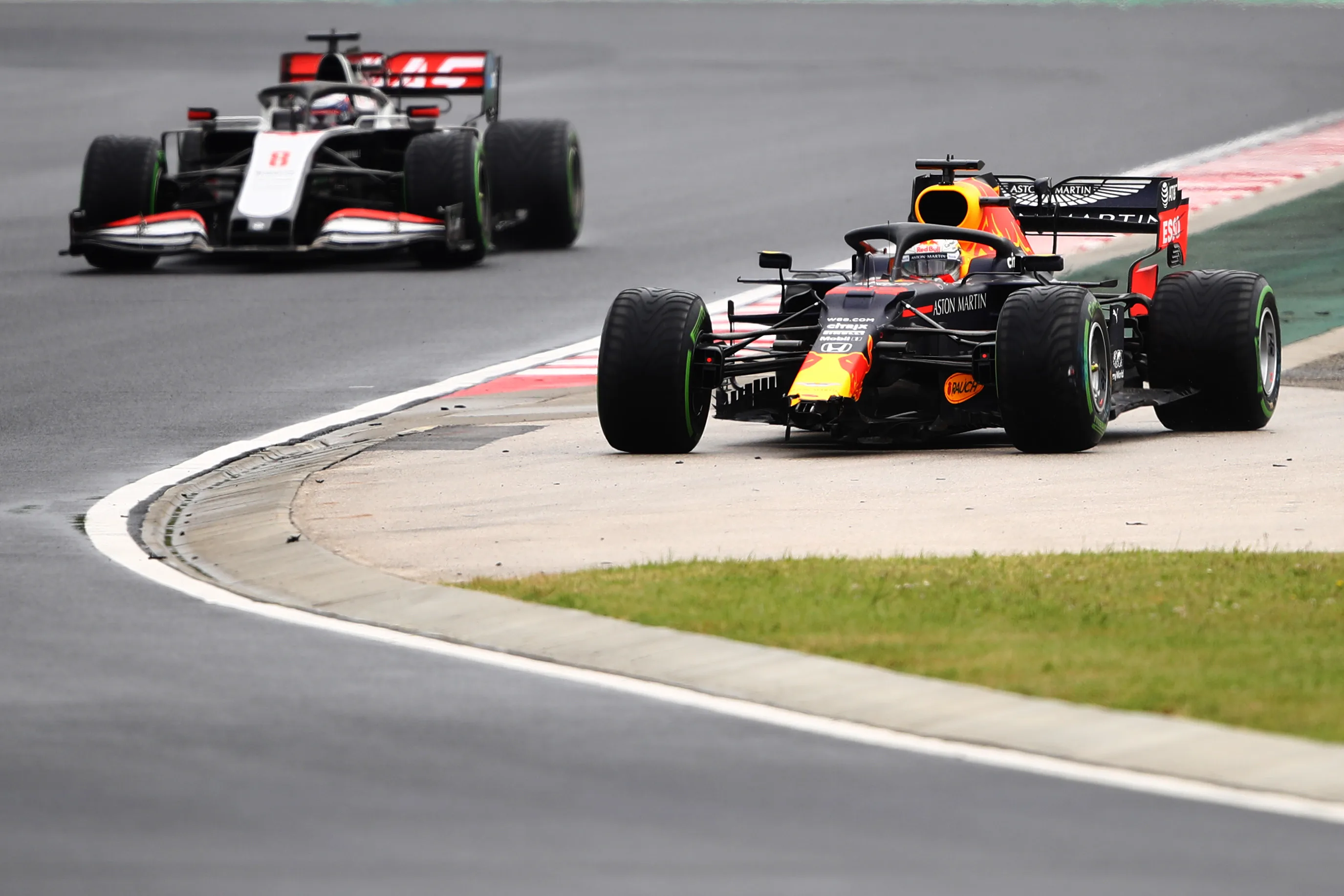 BUDAPEST, HUNGARY - JULY 19: Max Verstappen of the Netherlands driving the (33) Aston Martin Red