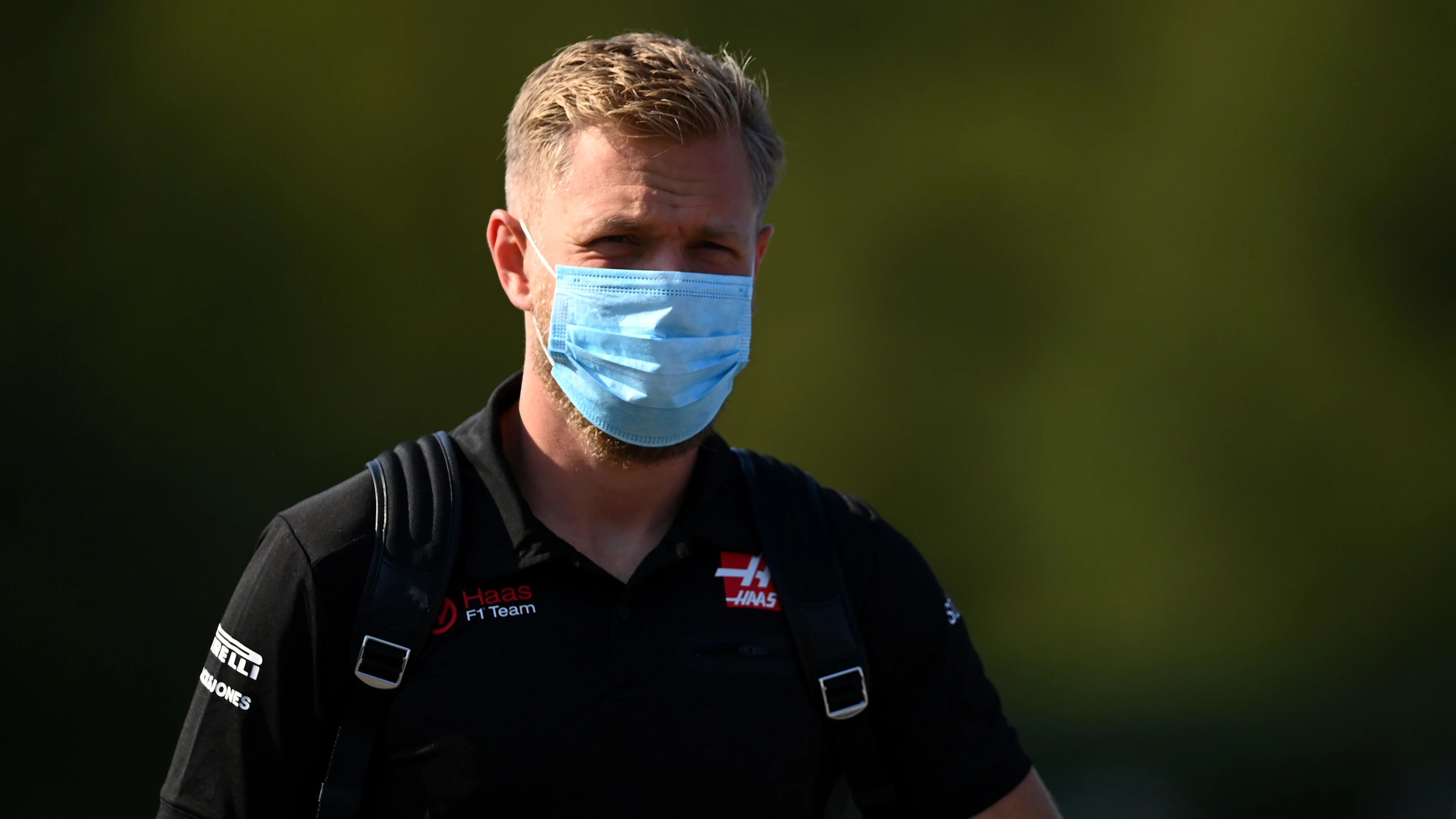 MONZA, ITALY - SEPTEMBER 04: Kevin Magnussen of Denmark and Haas F1 arrives at the circuit ahead of