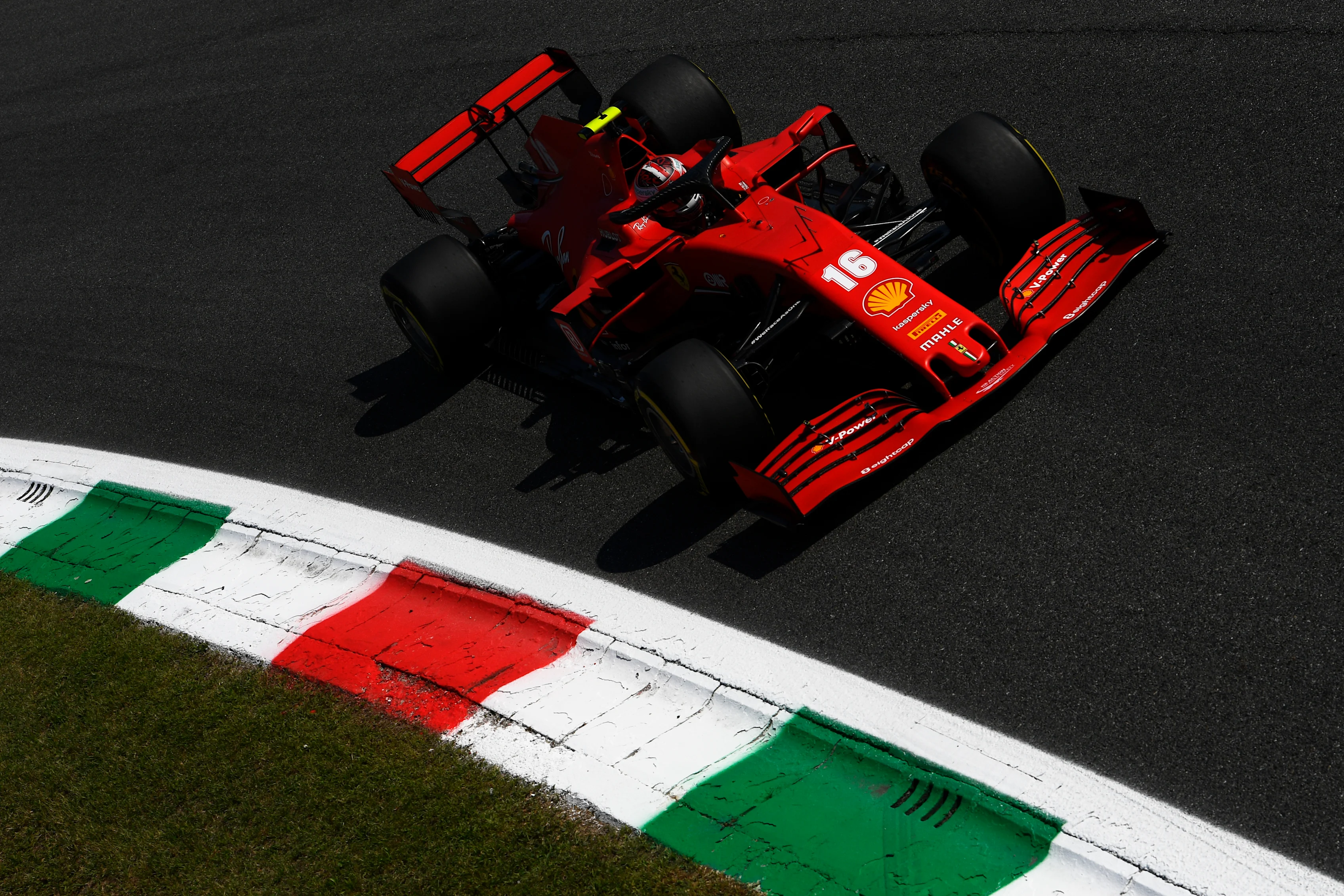MONZA, ITALY - SEPTEMBER 04: Charles Leclerc of Monaco driving the (16) Scuderia Ferrari SF1000 on
