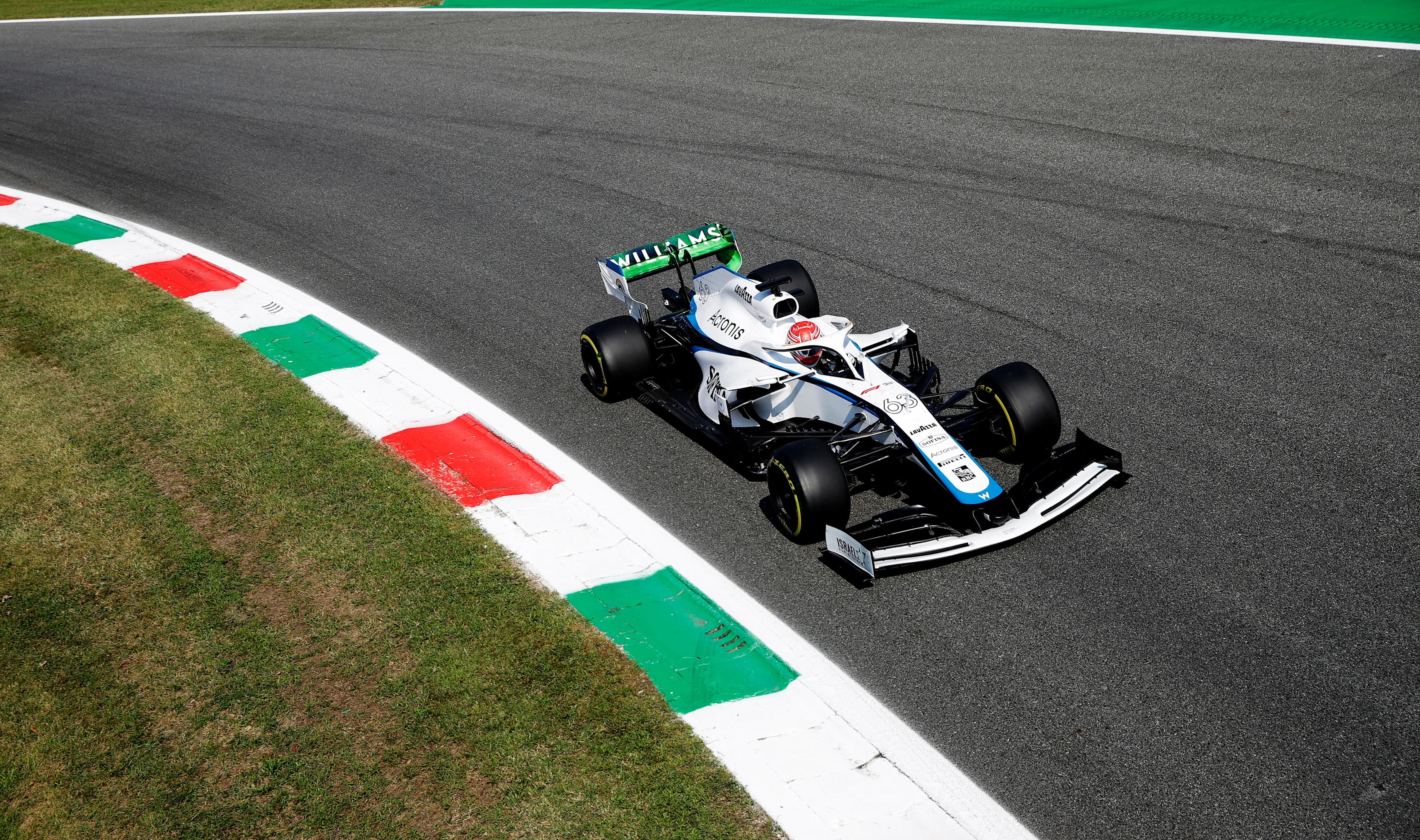 MONZA, ITALY - SEPTEMBER 04: George Russell of Great Britain driving the (63) Williams Racing FW43