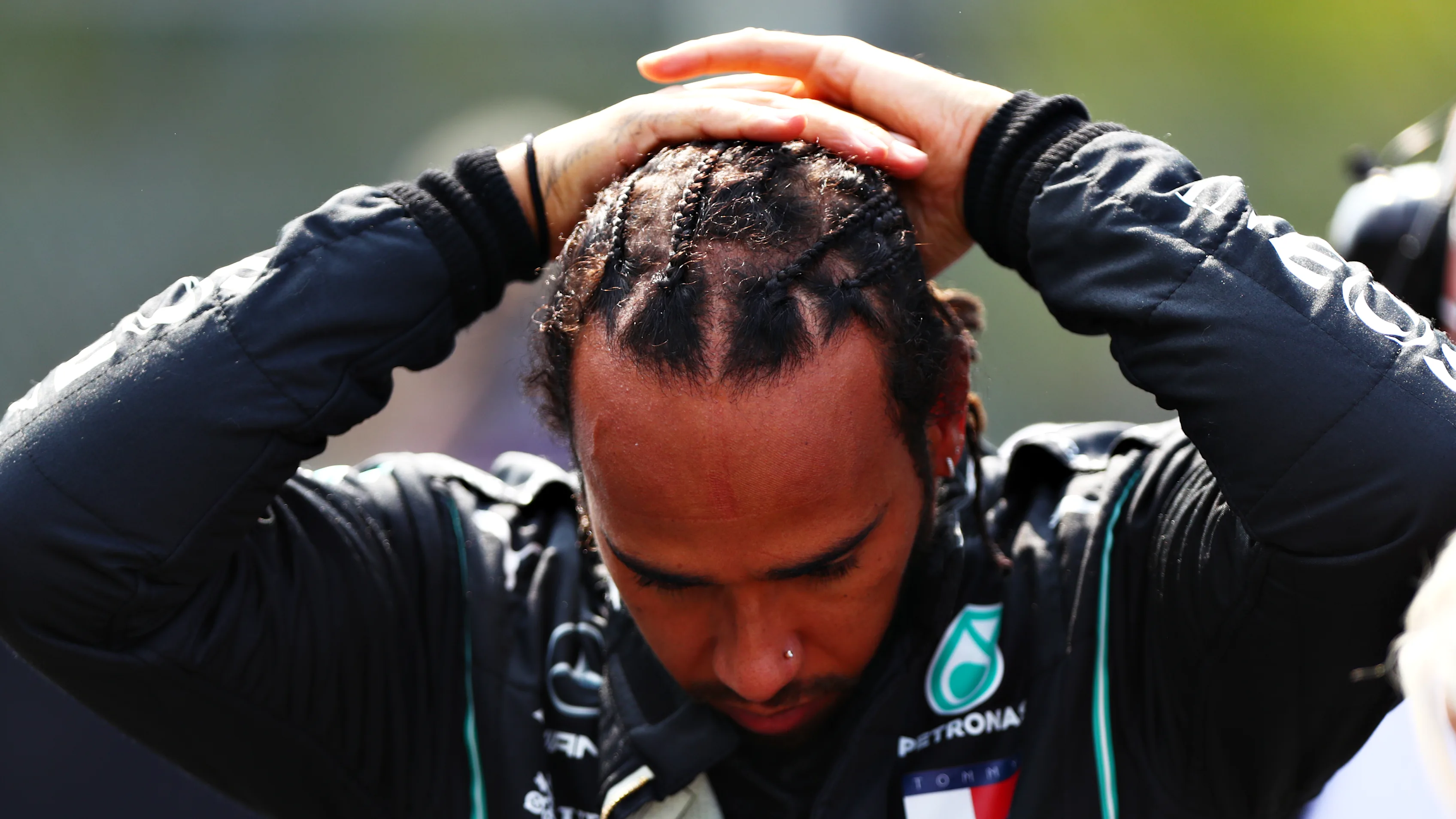 MONZA, ITALY - SEPTEMBER 06: Lewis Hamilton of Great Britain and Mercedes GP prepares to drive on