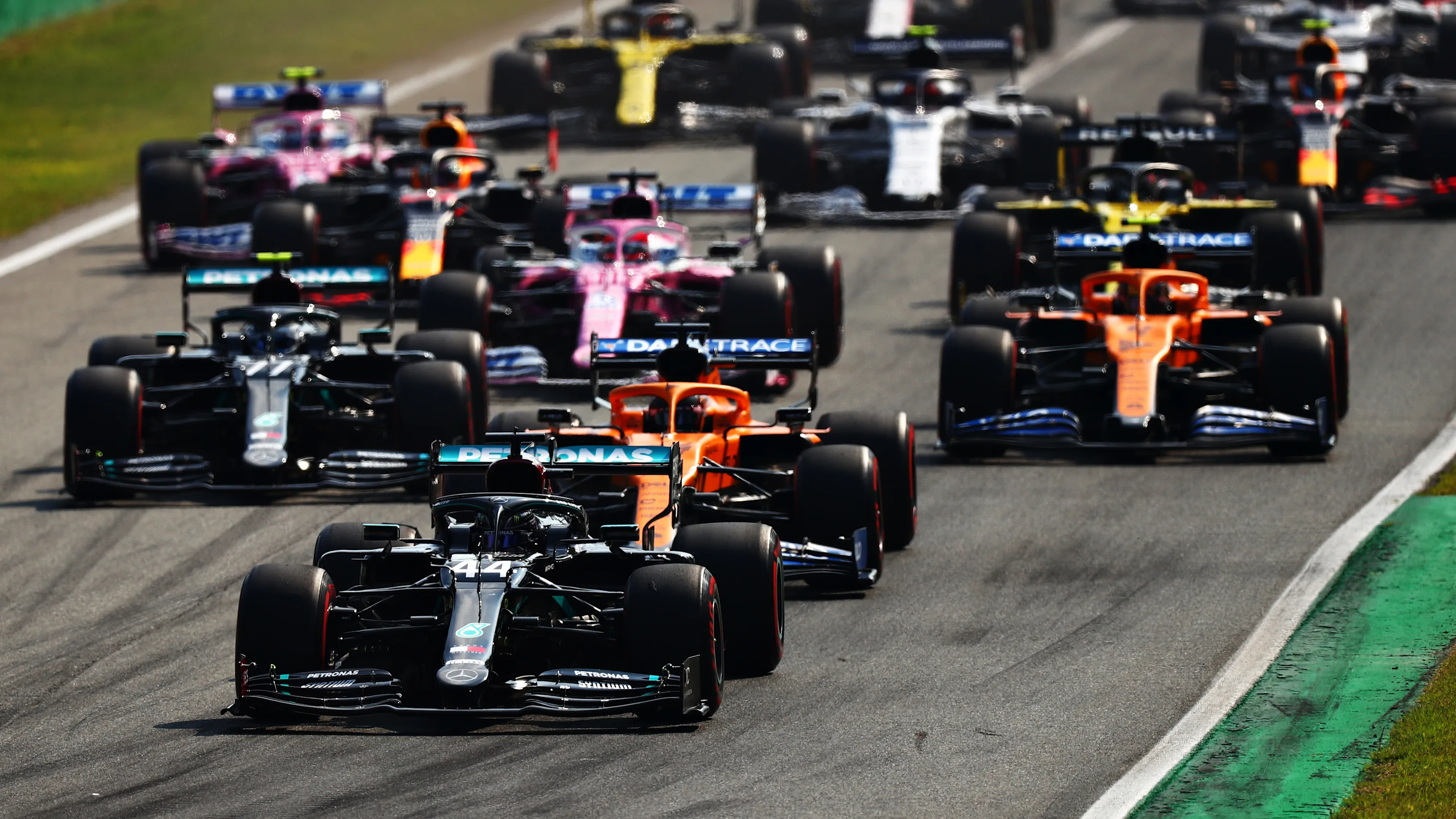 MONZA, ITALY - SEPTEMBER 06: Lewis Hamilton of Great Britain driving the (44) Mercedes AMG Petronas