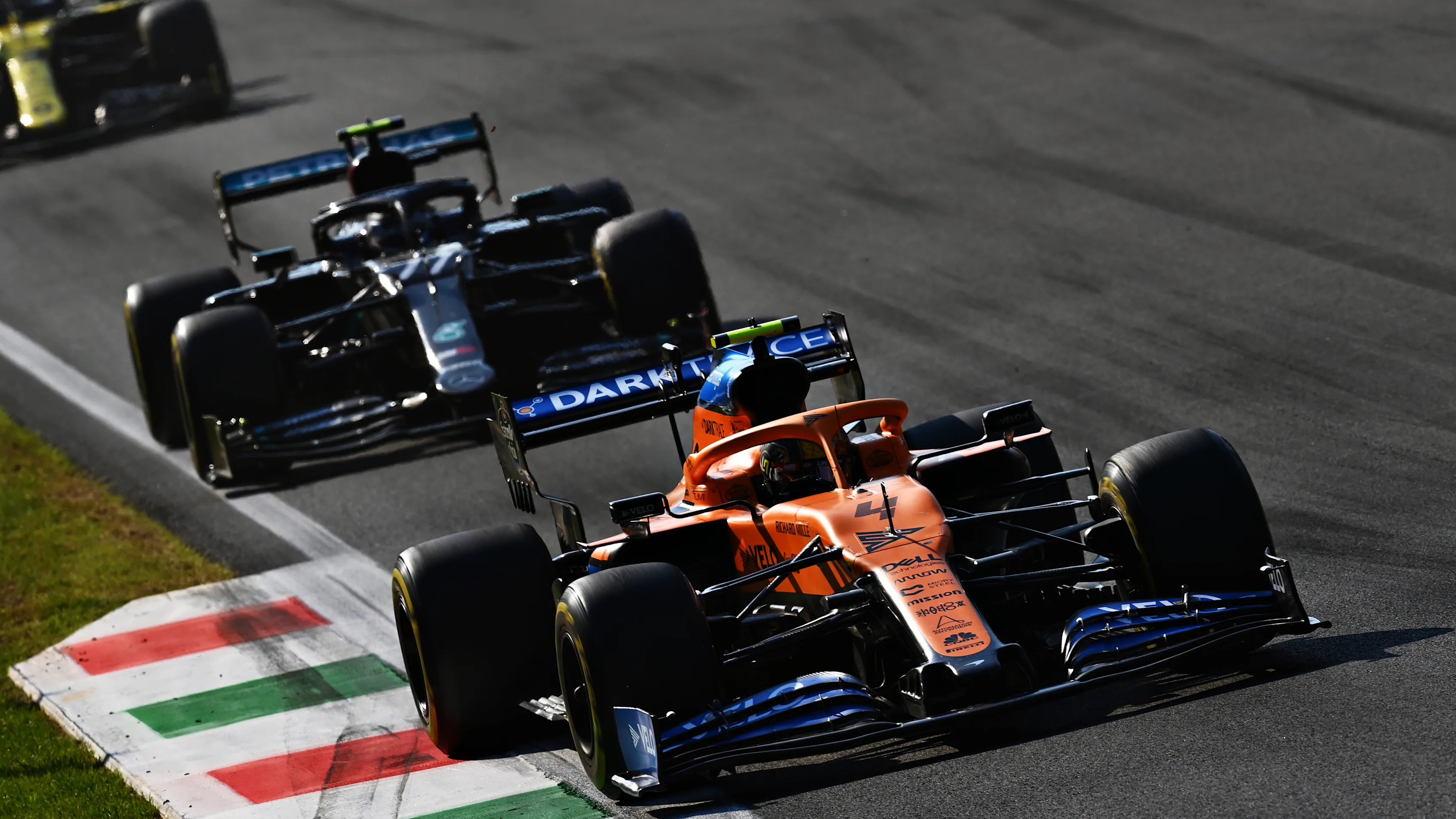 MONZA, ITALY - SEPTEMBER 06: Lando Norris of Great Britain driving the (4) McLaren F1 Team MCL35