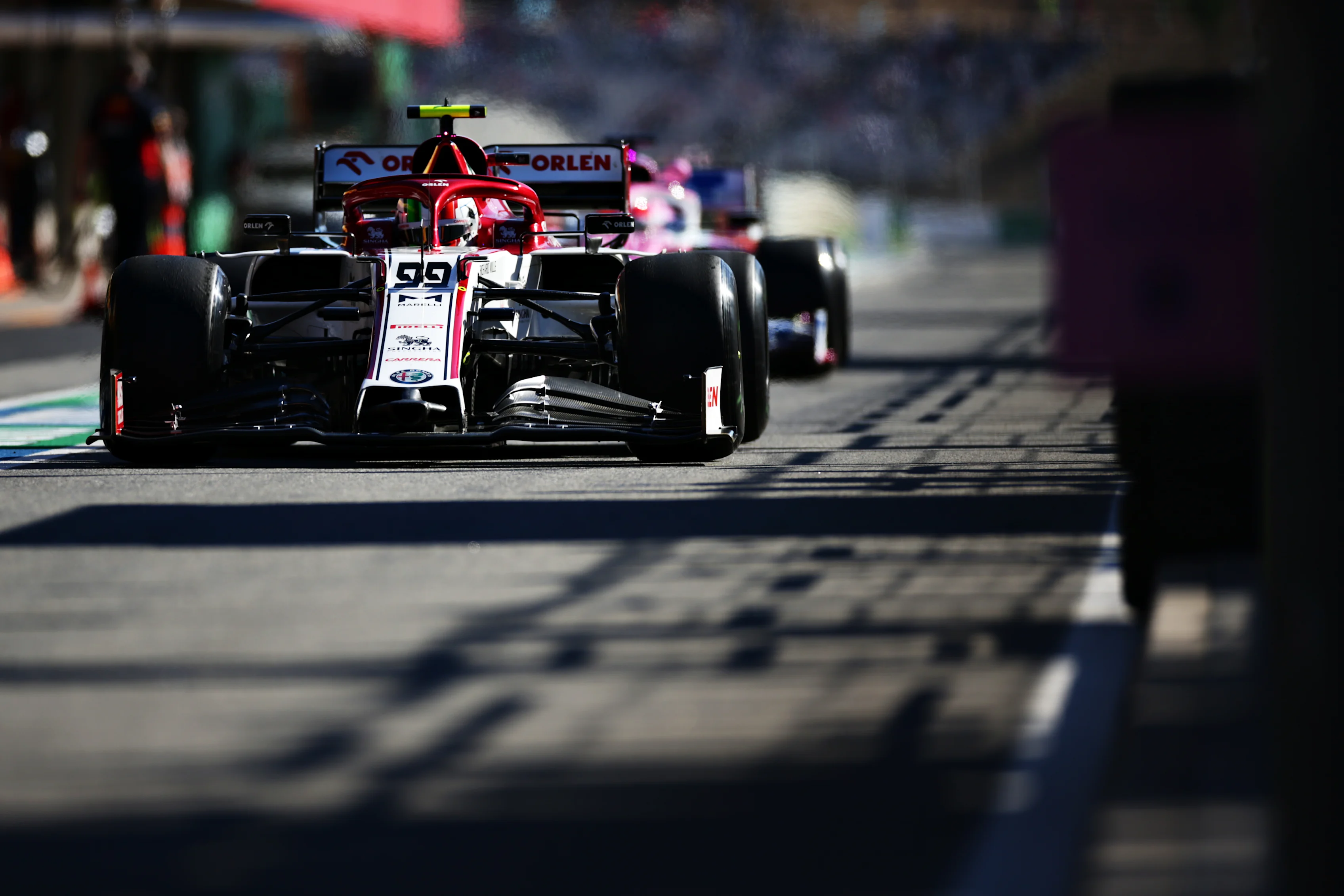 PORTIMAO, PORTUGAL - OCTOBER 23: Antonio Giovinazzi of Italy driving the (99) Alfa Romeo Racing C39