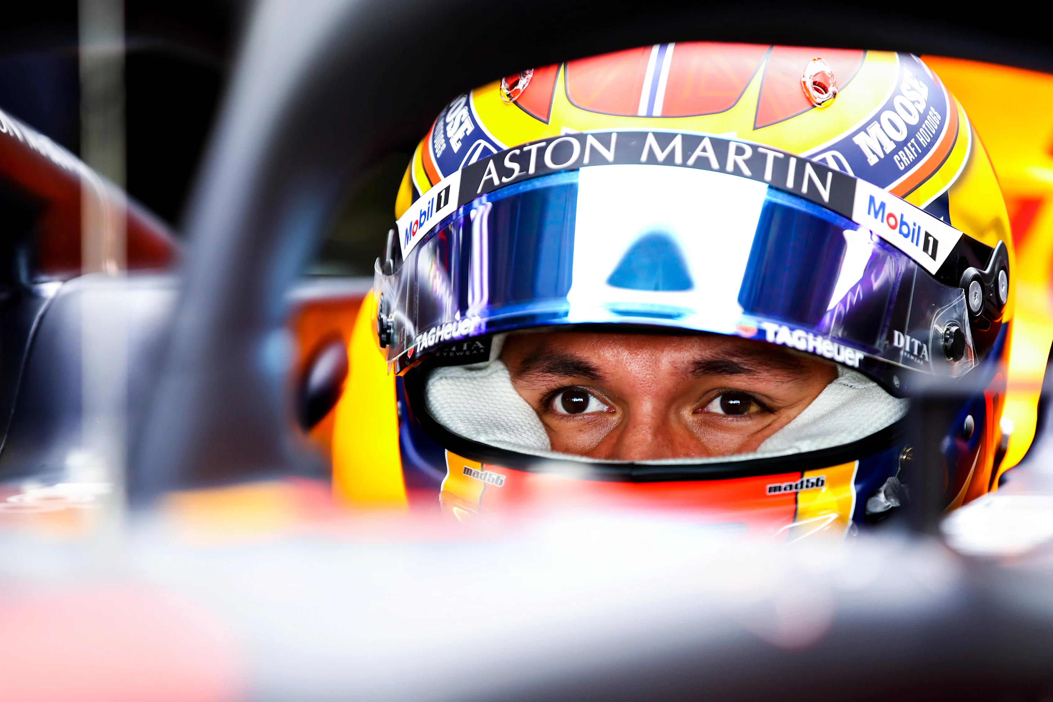 PORTIMAO, PORTUGAL - OCTOBER 24: Alexander Albon of Thailand and Red Bull Racing prepares to drive
