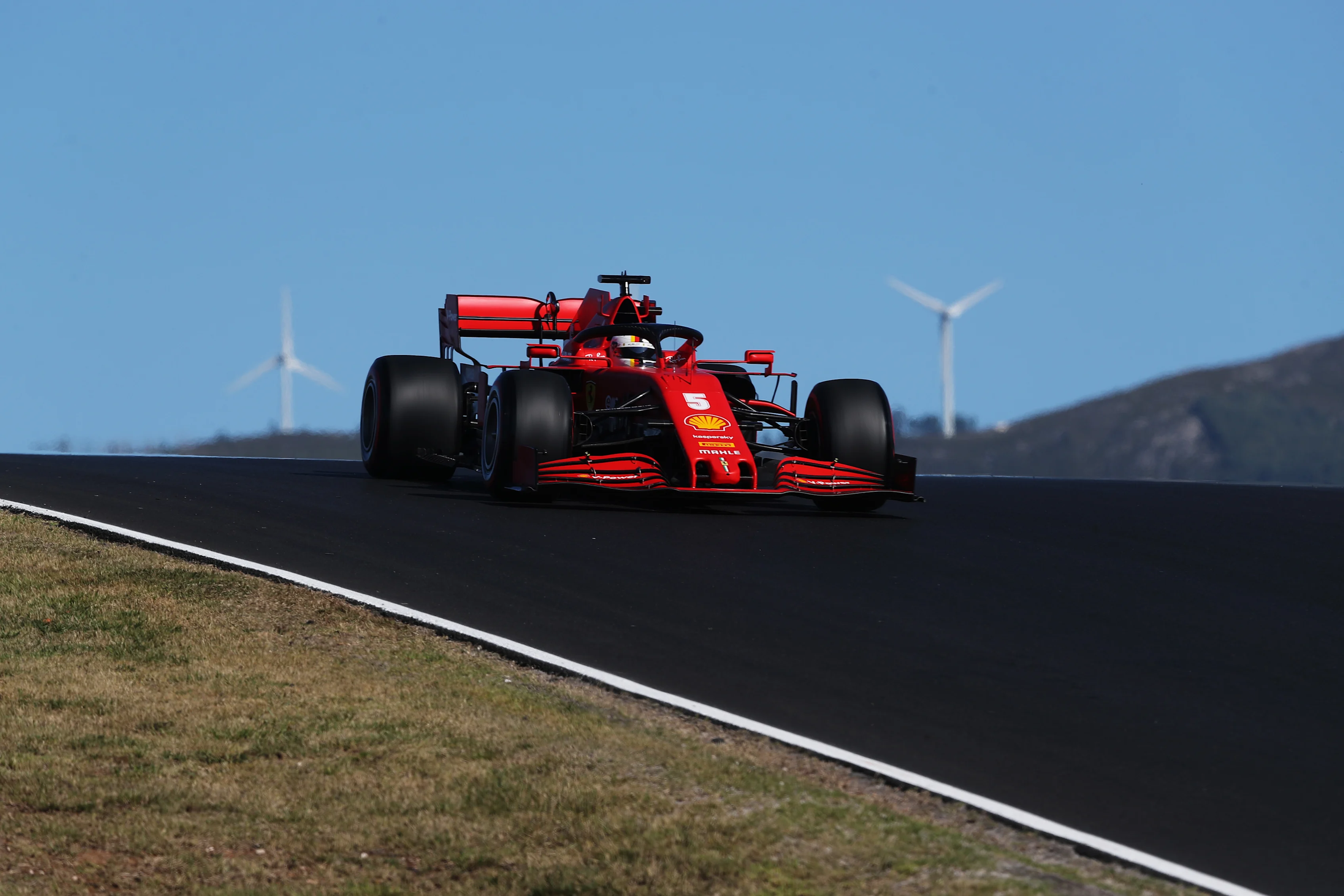 PORTIMAO, PORTUGAL - OCTOBER 24: Sebastian Vettel of Germany driving the (5) Scuderia Ferrari