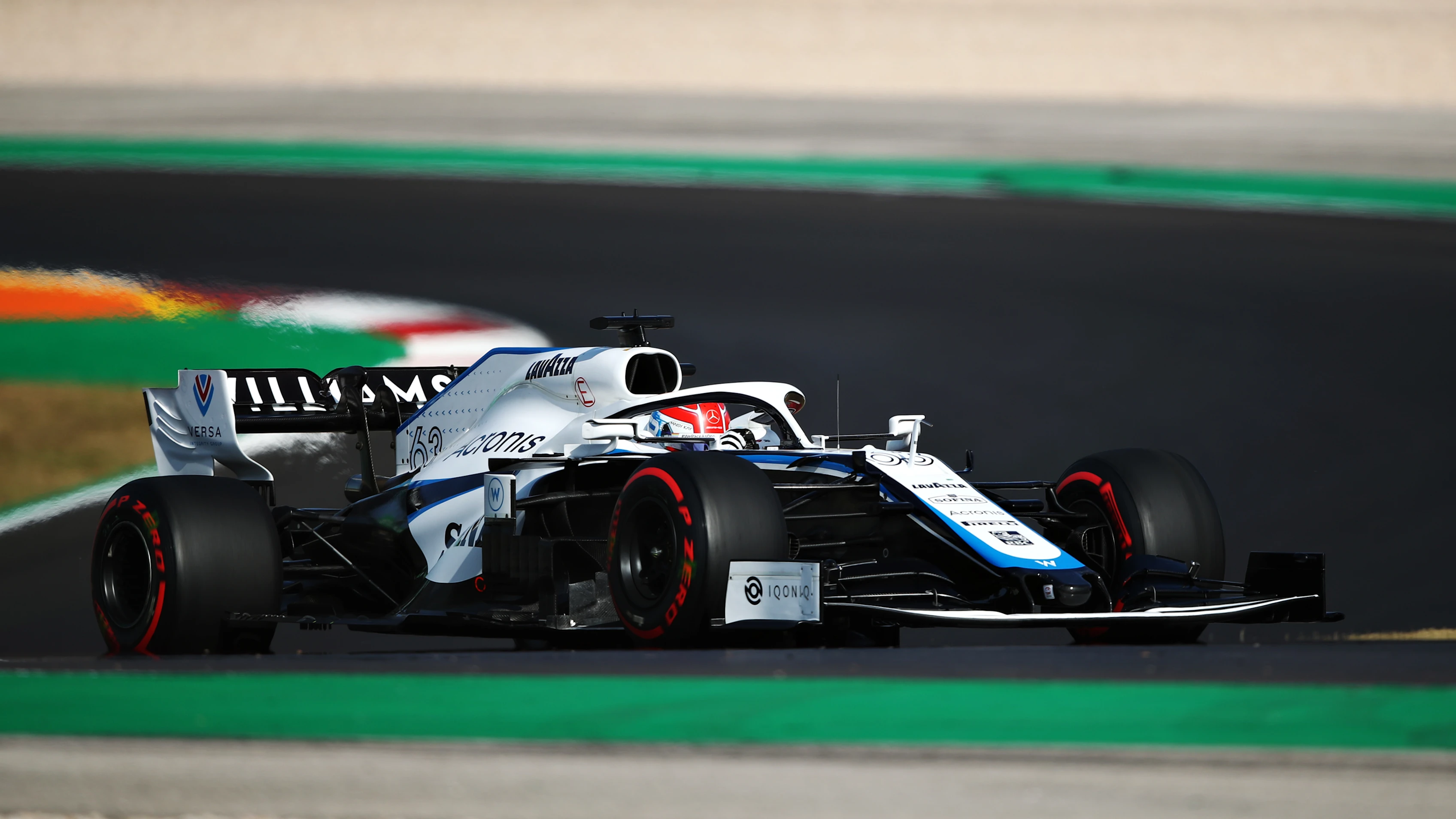 PORTIMAO, PORTUGAL - OCTOBER 24: George Russell of Great Britain driving the (63) Williams Racing