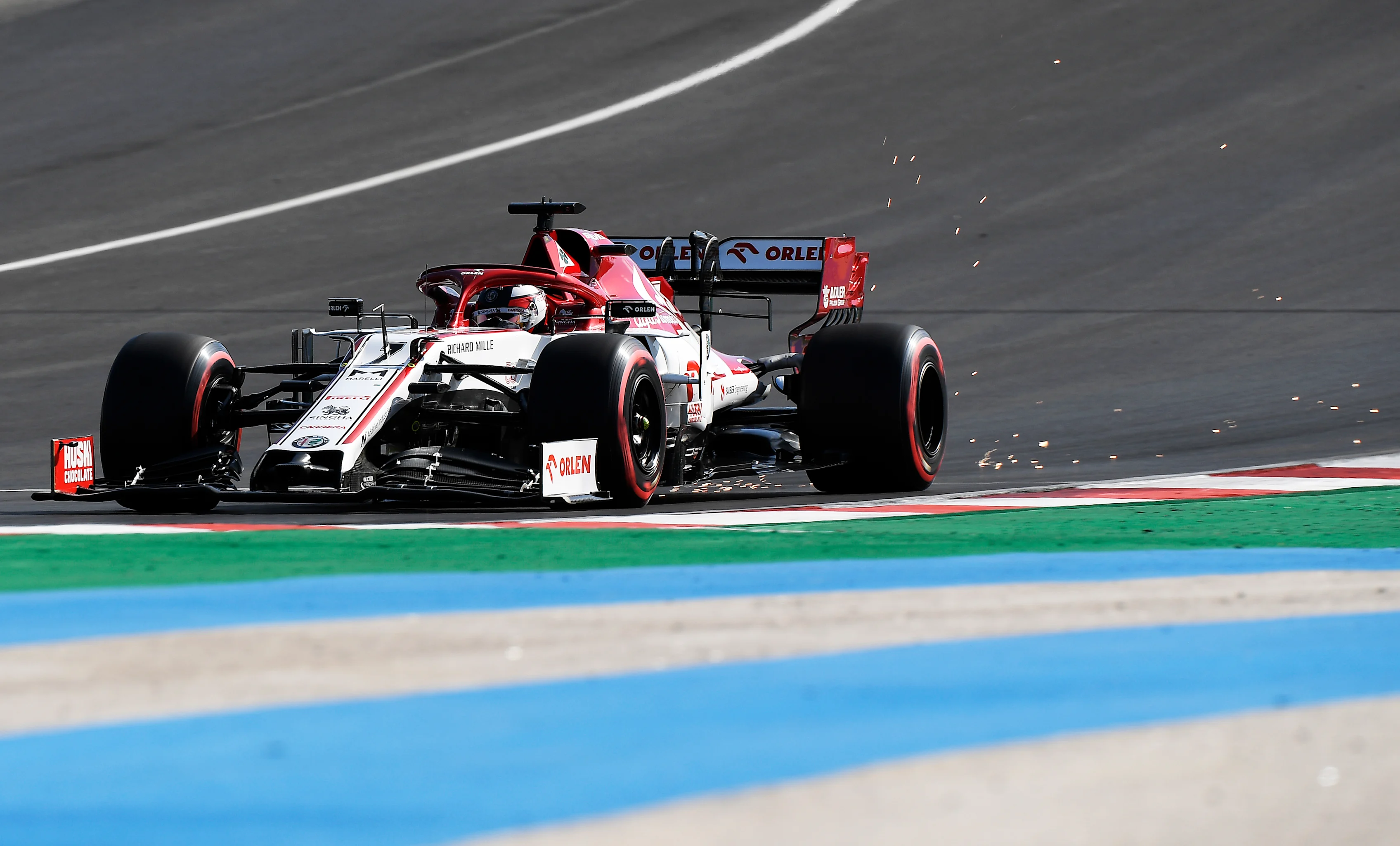 PORTIMAO, PORTUGAL - OCTOBER 24: Kimi Raikkonen of Finland driving the (7) Alfa Romeo Racing C39