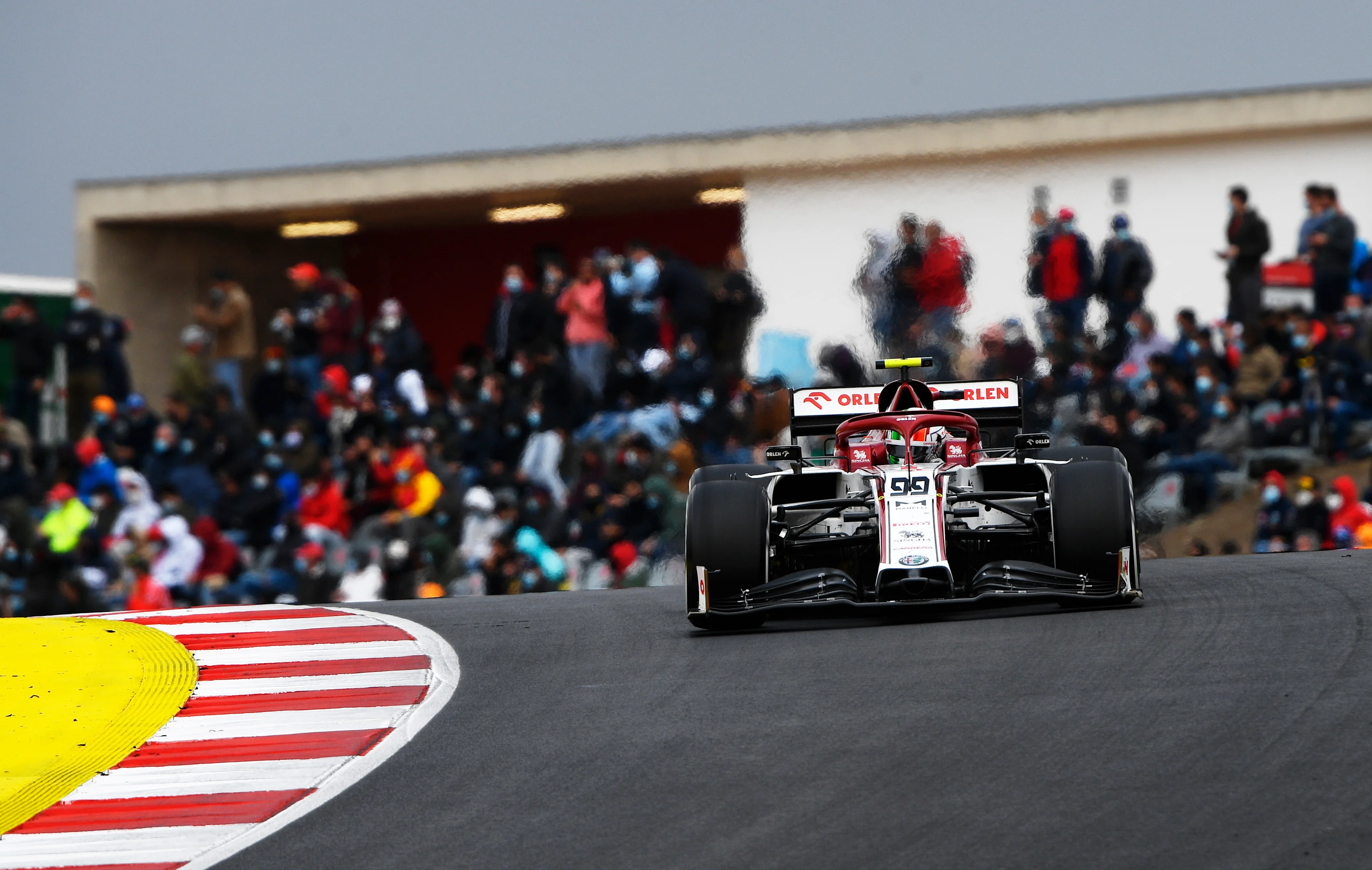 PORTIMAO, PORTUGAL - OCTOBER 25: Antonio Giovinazzi of Italy driving the (99) Alfa Romeo Racing C39