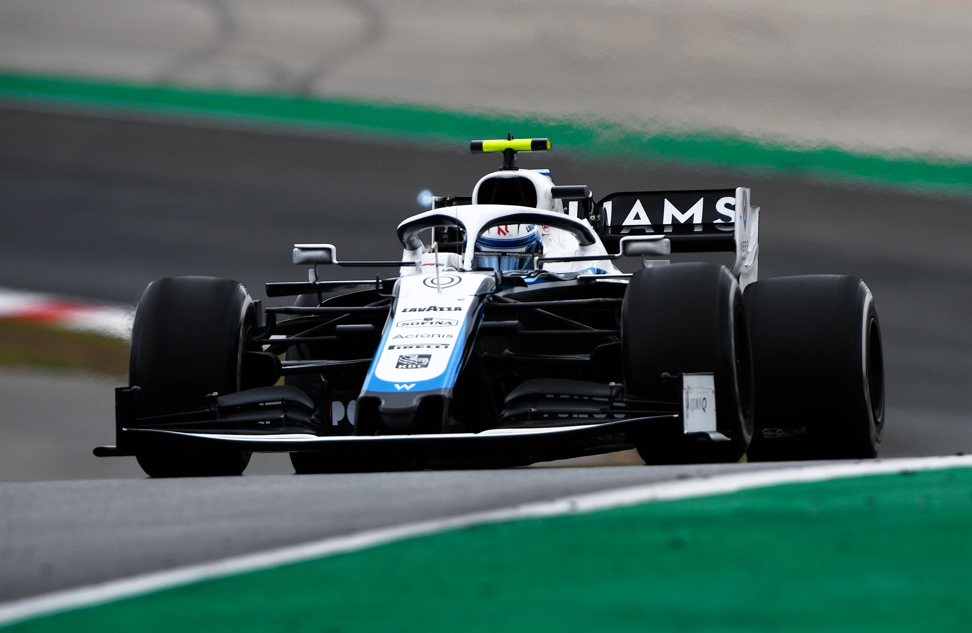 PORTIMAO, PORTUGAL - OCTOBER 25: Nicholas Latifi of Canada driving the (6) Williams Racing FW43