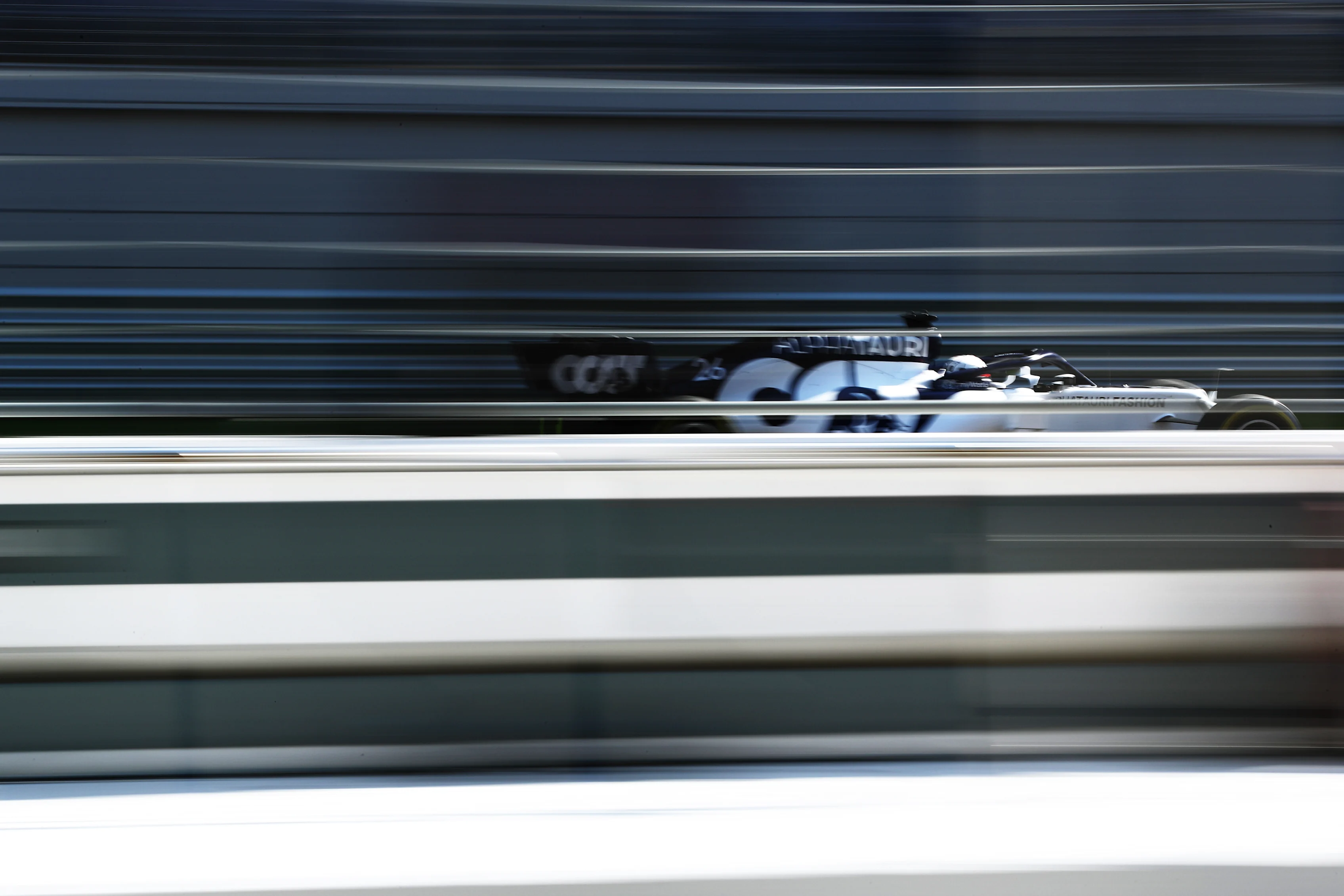 SOCHI, RUSSIA - SEPTEMBER 25: Daniil Kvyat of Russia driving the (26) Scuderia AlphaTauri AT01