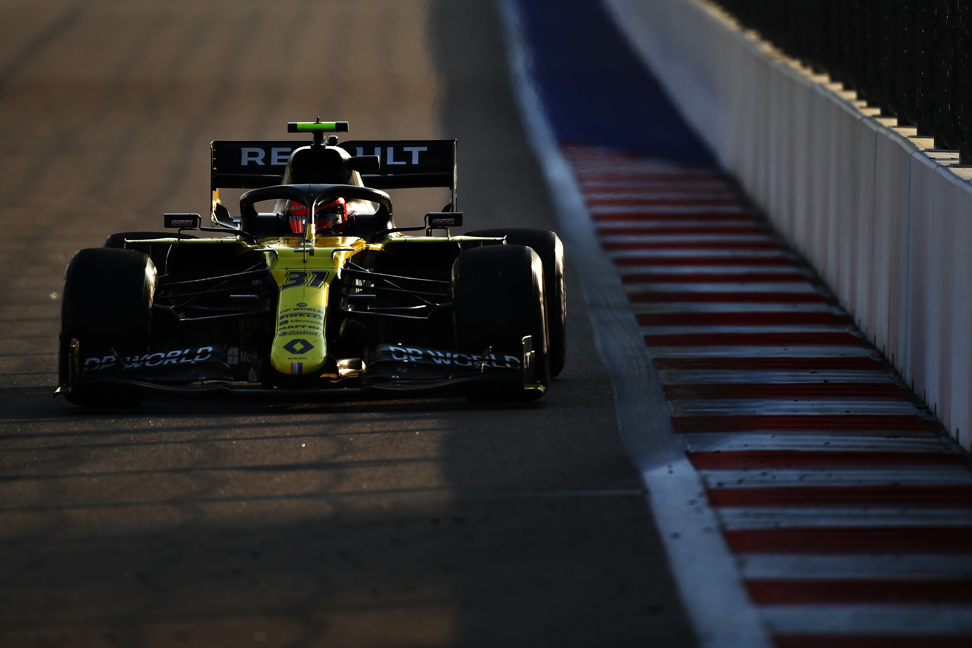 SOCHI, RUSSIA - SEPTEMBER 25: Esteban Ocon of France driving the (31) Renault Sport Formula One Team RS20 on track during practice ahead of the F1 Grand Prix of Russia at Sochi Autodrom on September 25, 2020 in Sochi, Russia. (Photo by Bryn Lennon/Getty Images)