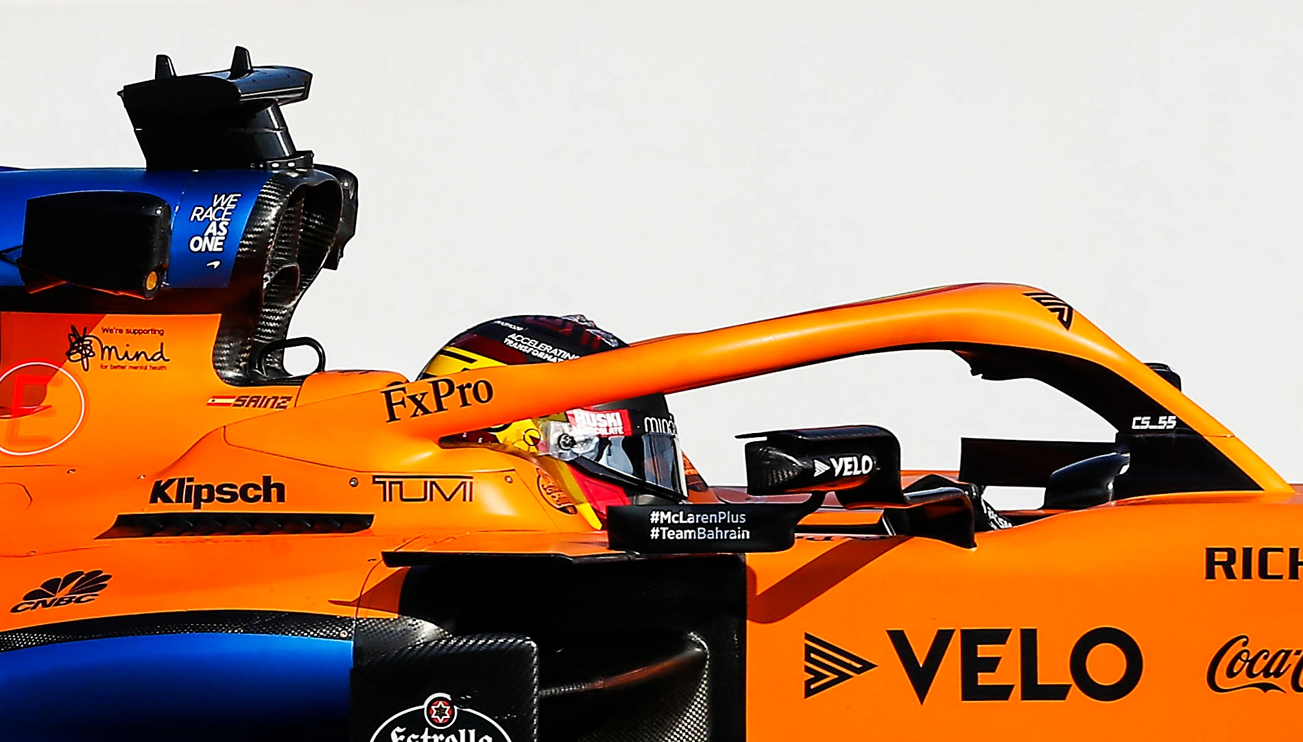 SOCHI, RUSSIA - SEPTEMBER 25: Carlos Sainz of Spain driving the (55) McLaren F1 Team MCL35 Renault