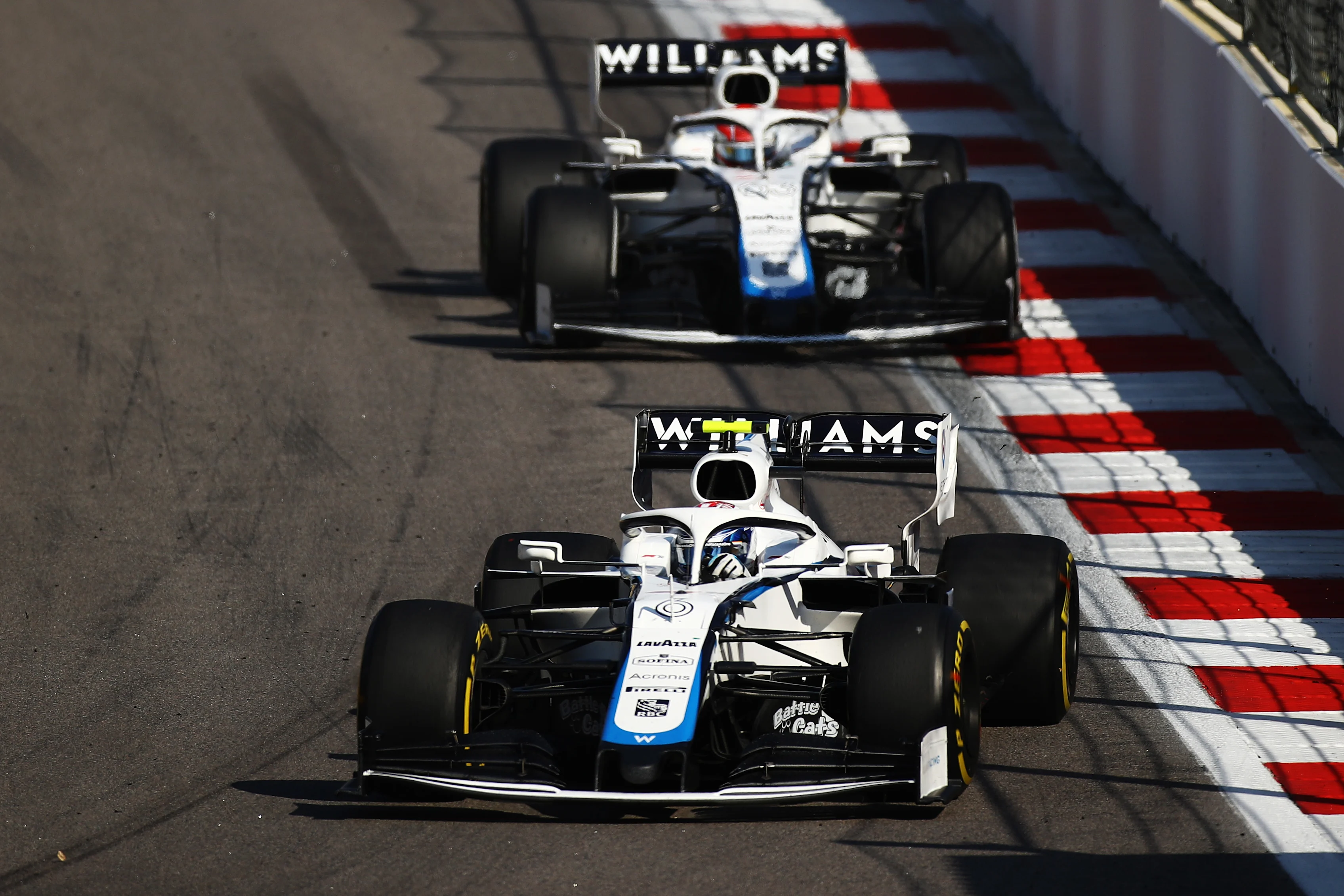 SOCHI, RUSSIA - SEPTEMBER 27: Nicholas Latifi of Canada driving the (6) Williams Racing FW43