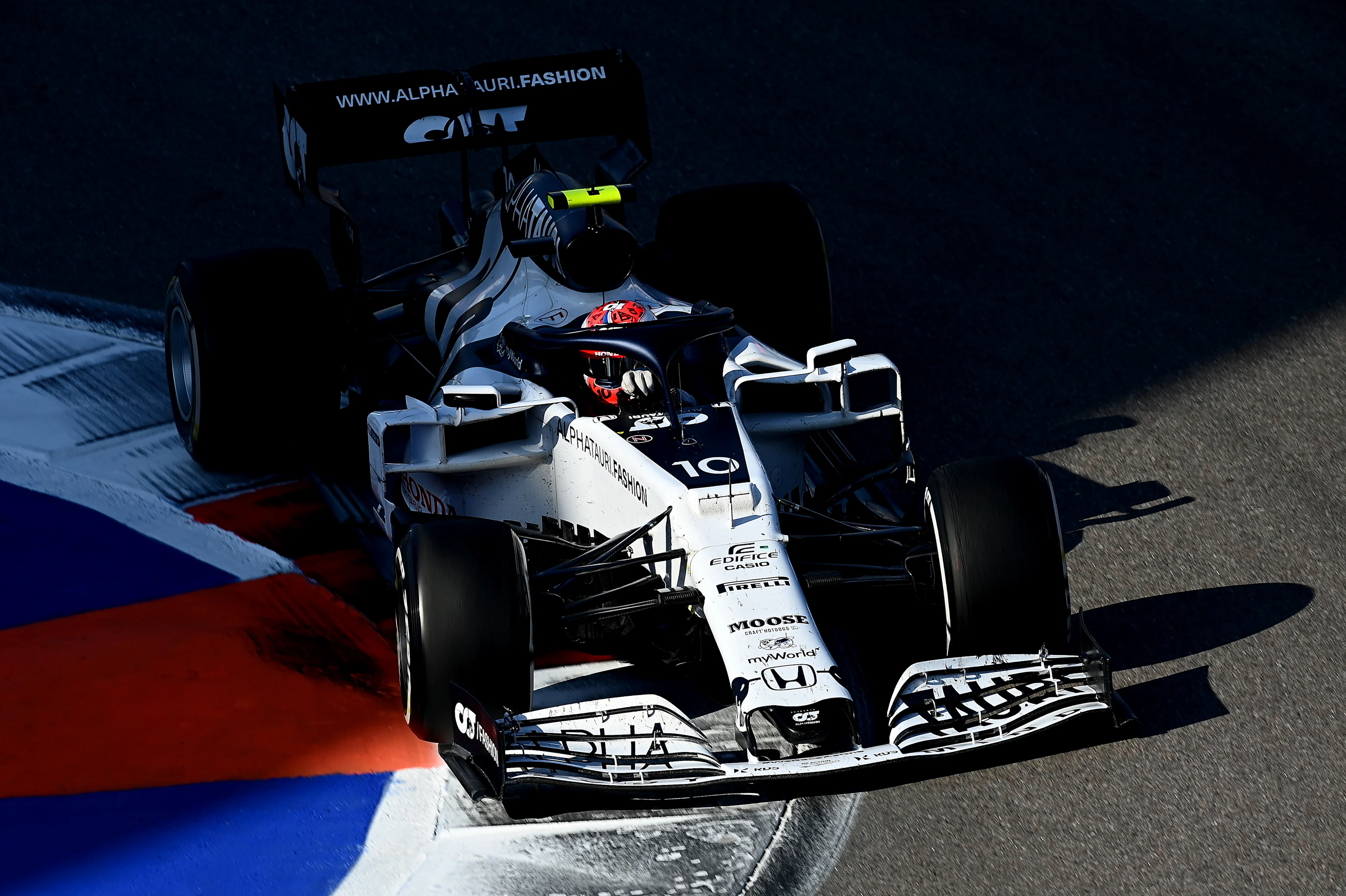 SOCHI, RUSSIA - SEPTEMBER 27: Pierre Gasly of France driving the (10) Scuderia AlphaTauri AT01