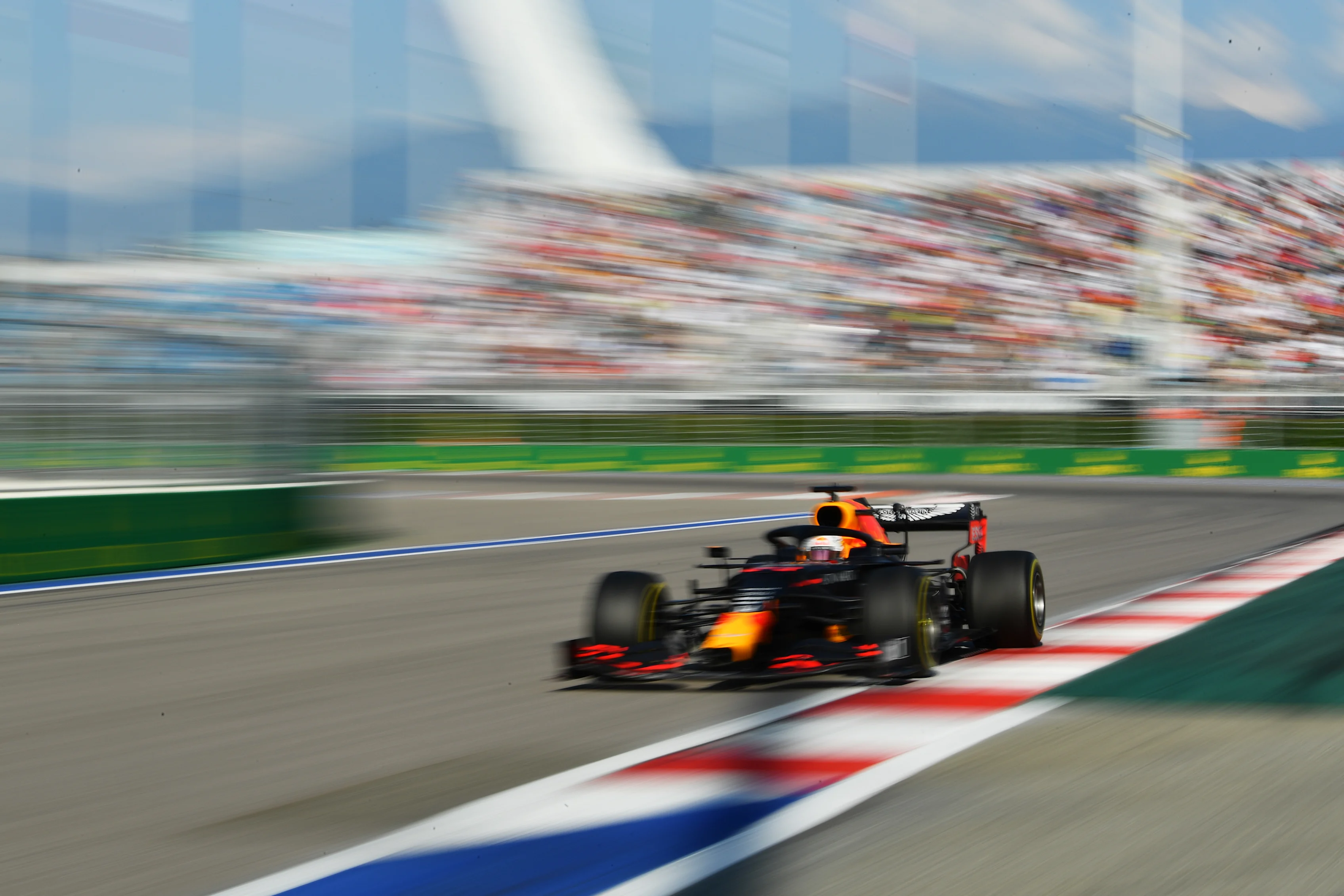 SOCHI, RUSSIA - SEPTEMBER 27: Max Verstappen of the Netherlands driving the (33) Aston Martin Red