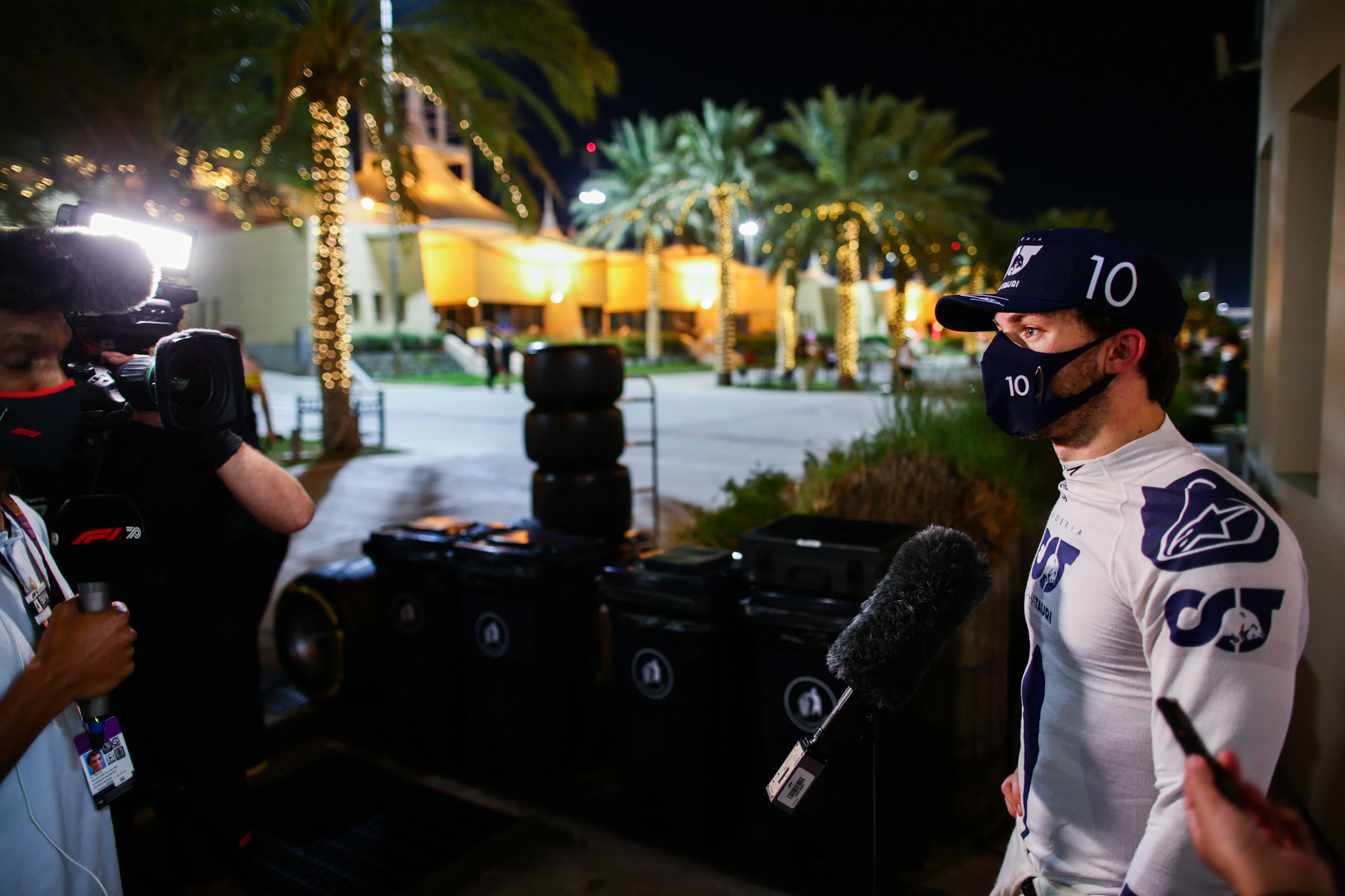 BAHRAIN, BAHRAIN - DECEMBER 04: Pierre Gasly of Scuderia AlphaTauri and France  during practice