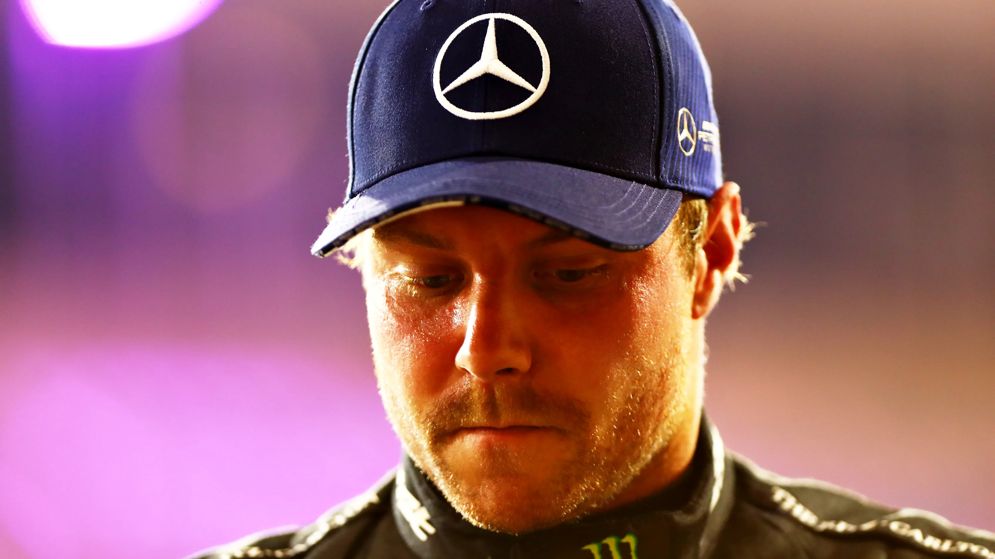 BAHRAIN, BAHRAIN - DECEMBER 05: Pole position qualifier Valtteri Bottas of Finland and Mercedes GP