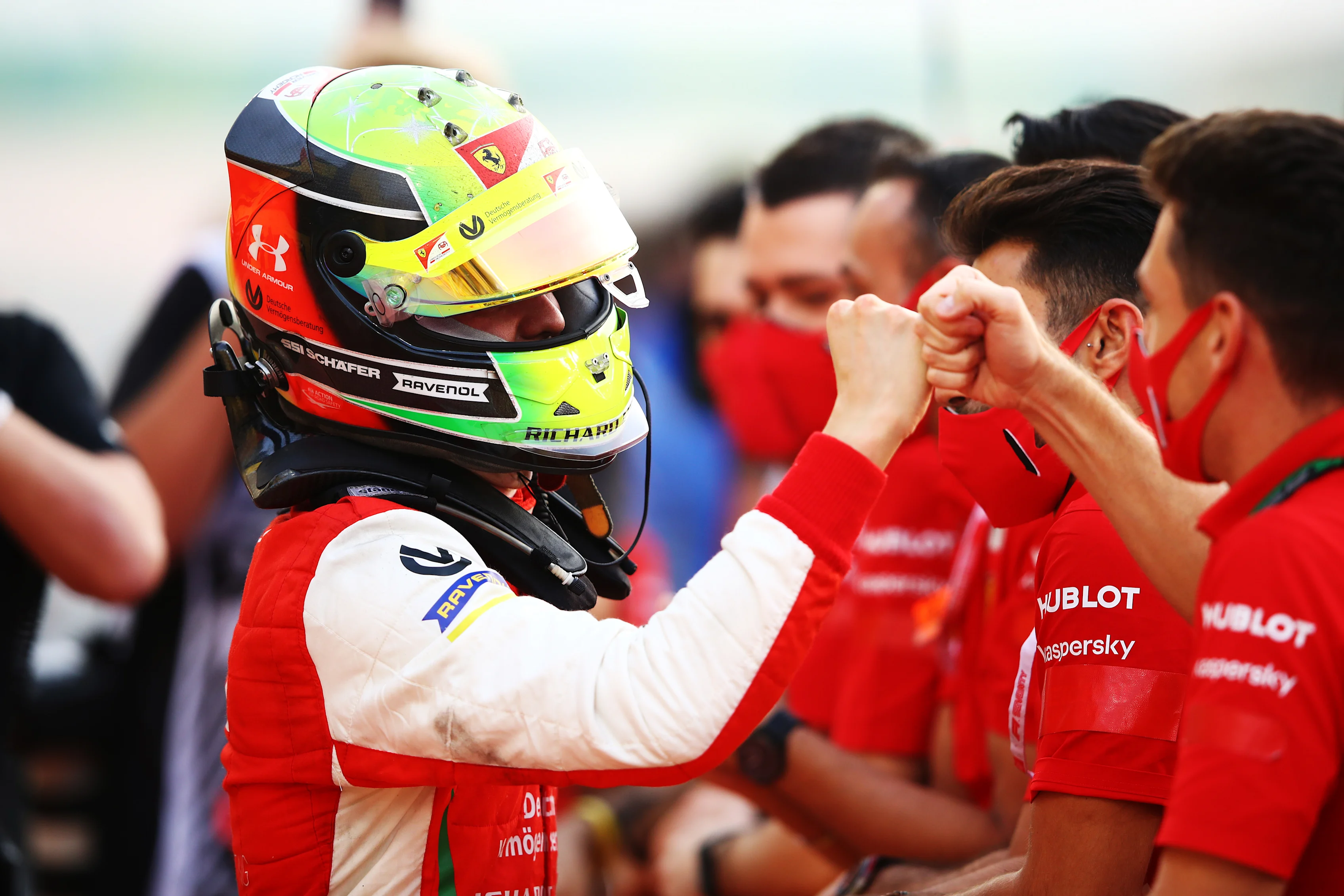 BAHRAIN, BAHRAIN - DECEMBER 06: 2020 F2 Champion Mick Schumacher of Germany and Prema Racing