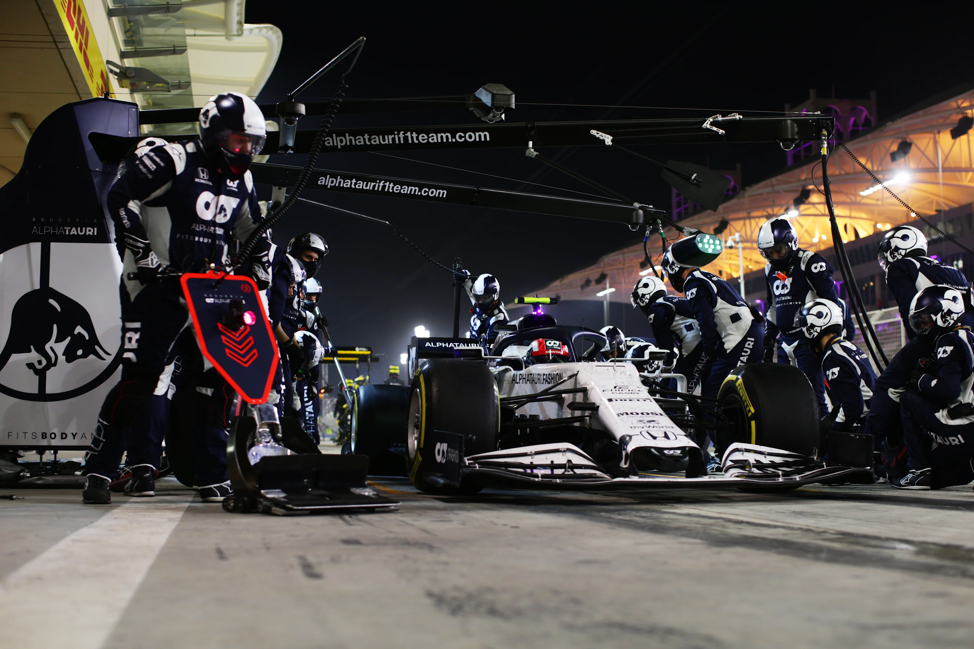 BAHRAIN, BAHRAIN - DECEMBER 06: Pierre Gasly of France driving the (10) Scuderia AlphaTauri AT01