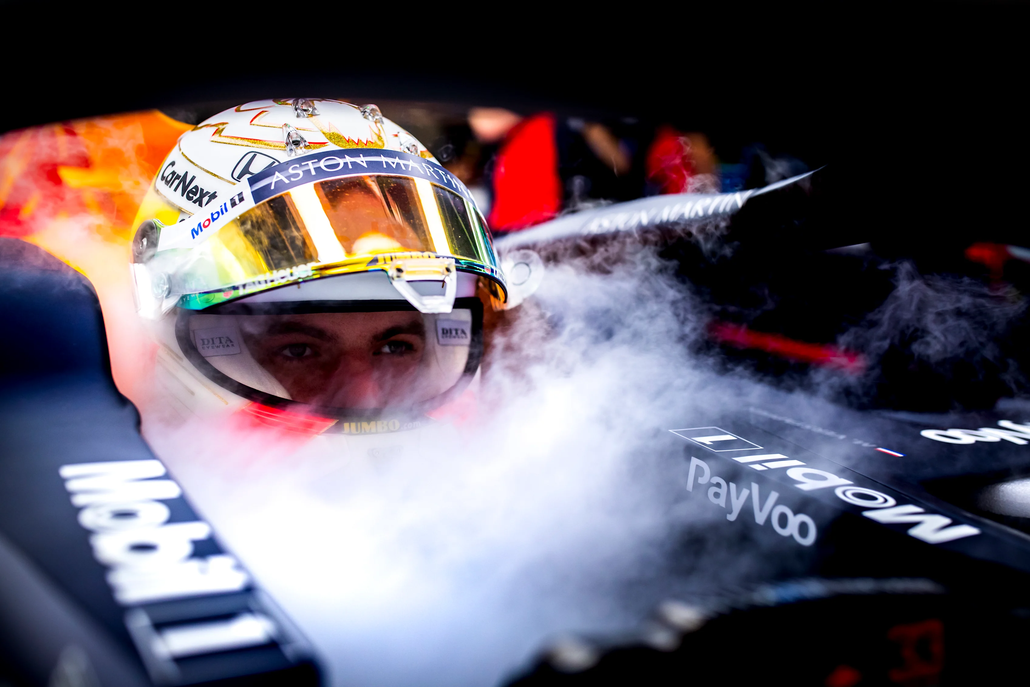 BARCELONA, SPAIN - AUGUST 14: Max Verstappen of Netherlands and Red Bull Racing prepares to drive