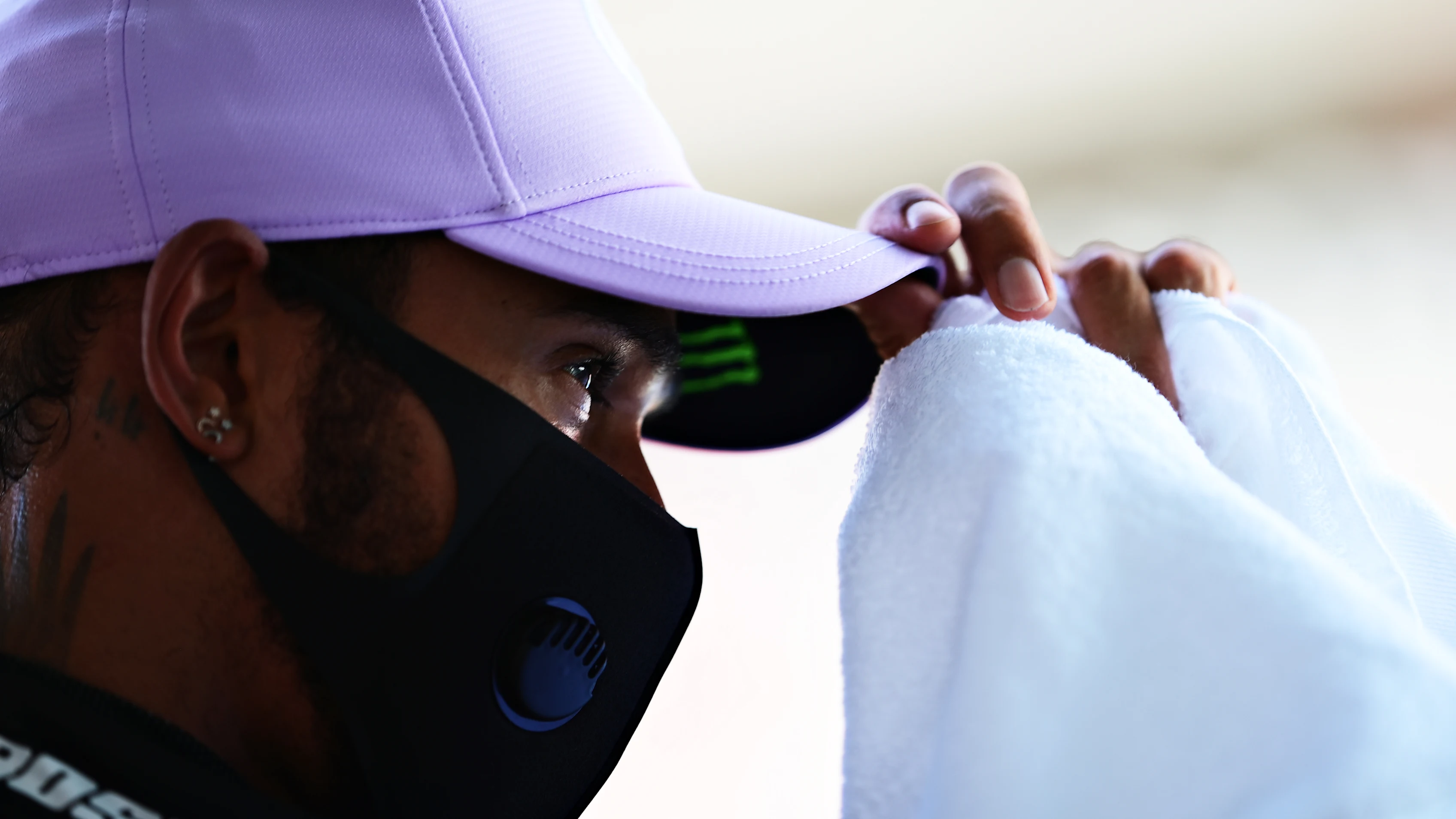 BARCELONA, SPAIN - AUGUST 15: Pole position qualifier Lewis Hamilton of Great Britain and Mercedes