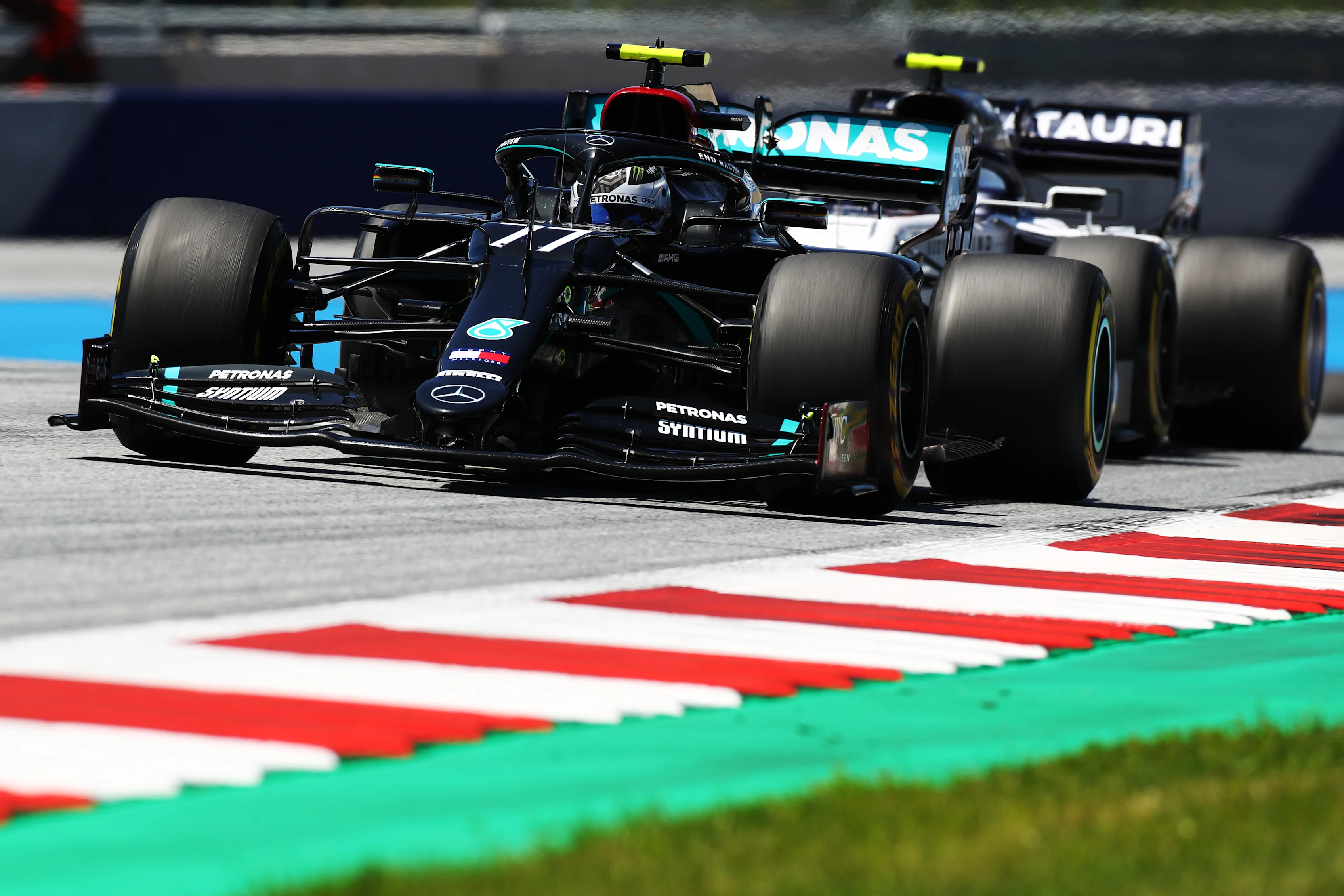 SPIELBERG, AUSTRIA - JULY 10: Valtteri Bottas of Finland driving the (77) Mercedes AMG Petronas F1