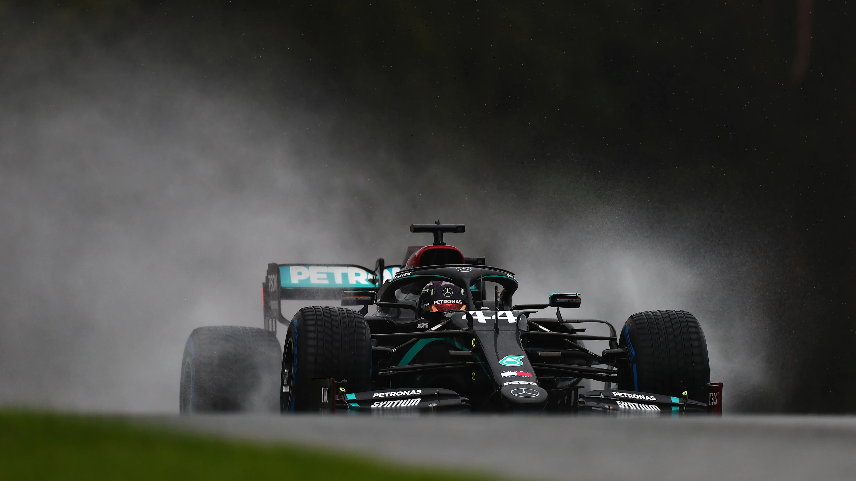 SPIELBERG, AUSTRIA - JULY 11: Lewis Hamilton of Great Britain driving the (44) Mercedes AMG