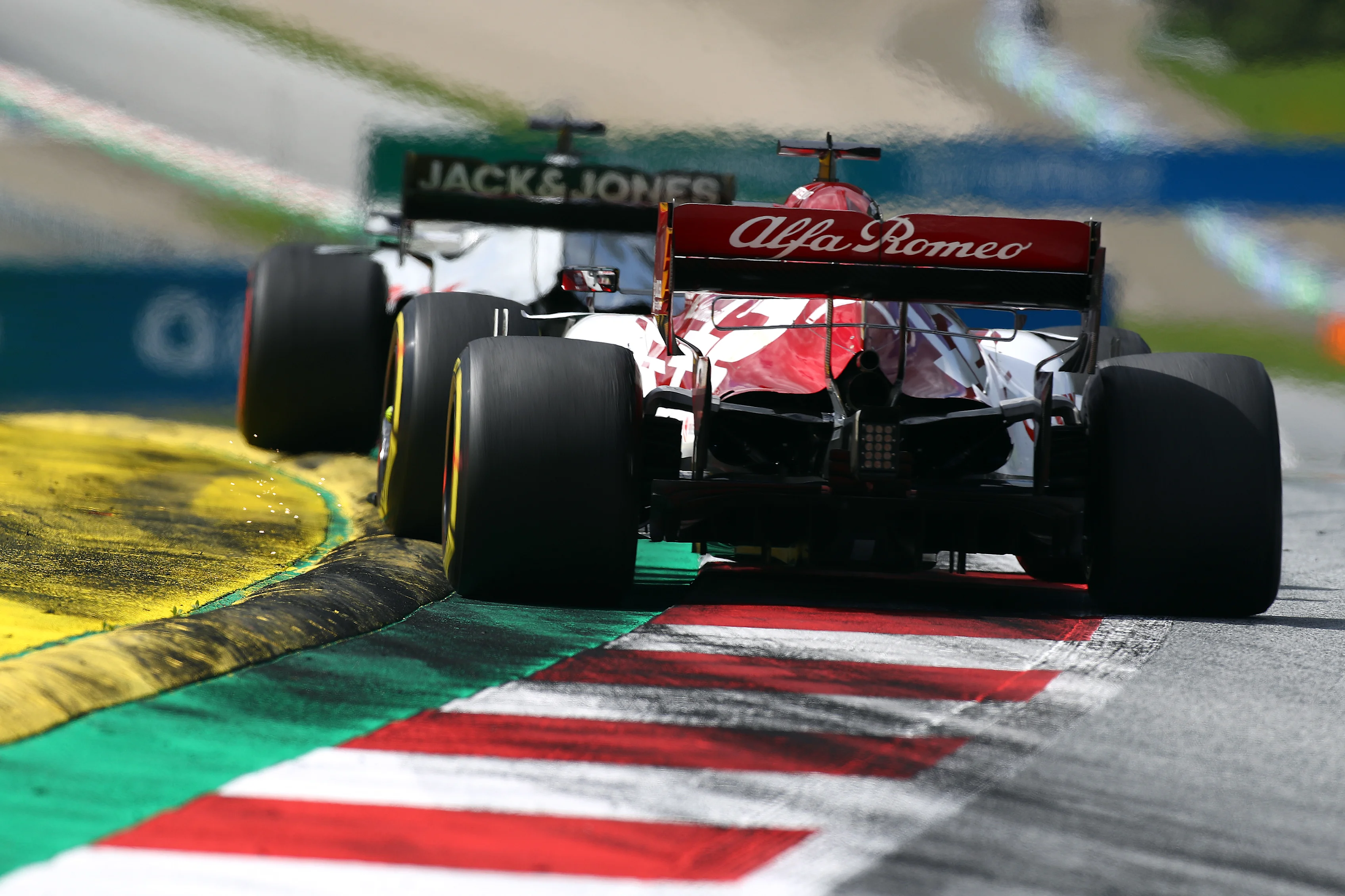 SPIELBERG, AUSTRIA - JULY 12: Kimi Raikkonen of Finland driving the (7) Alfa Romeo Racing C39 Ferrari on track during the Formula One Grand Prix of Styria at Red Bull Ring on July 12, 2020 in Spielberg, Austria. (Photo by Mark Thompson/Getty Images)