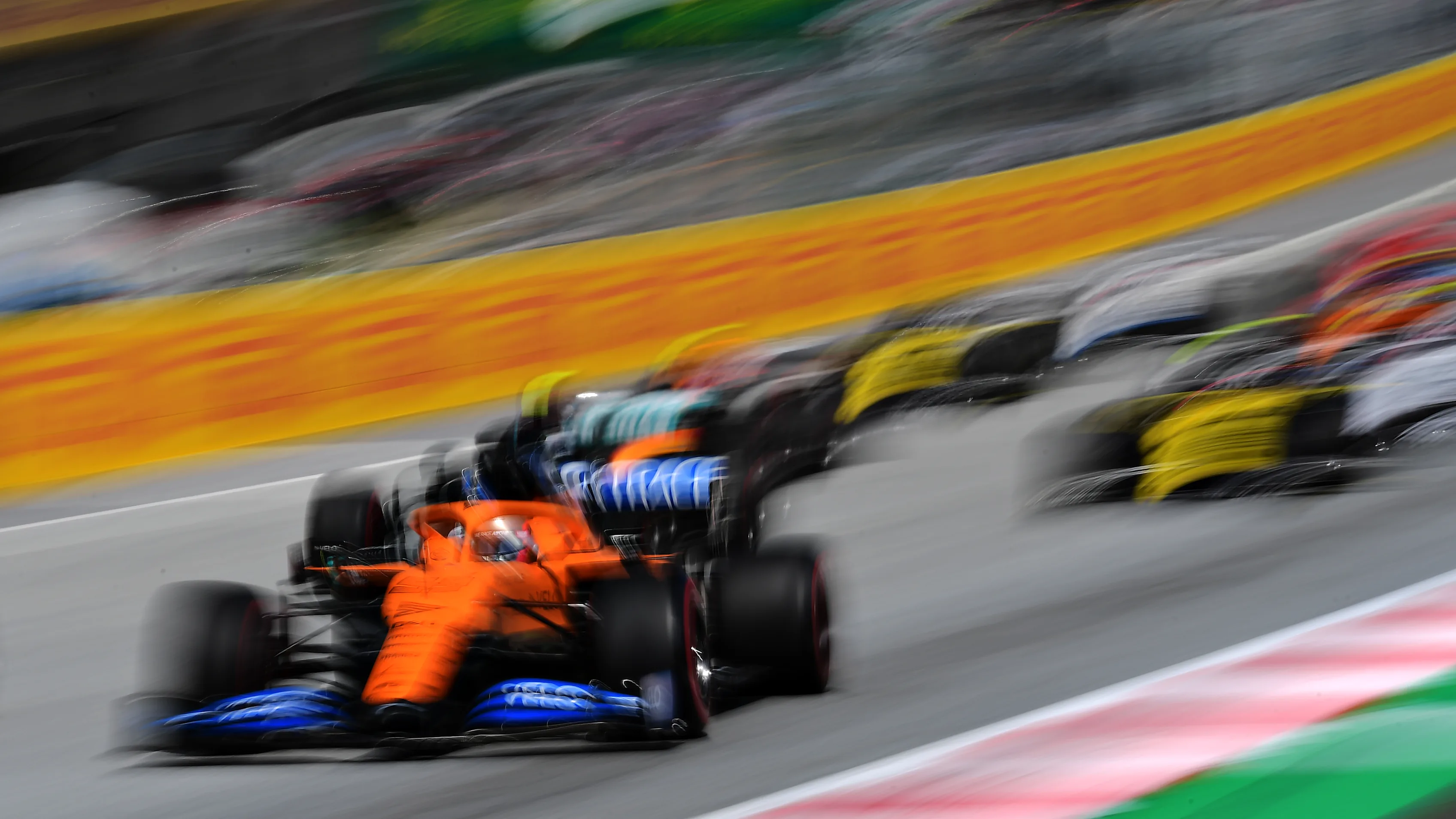 SPIELBERG, AUSTRIA - JULY 12: Carlos Sainz of Spain driving the (55) McLaren F1 Team MCL35 Renault