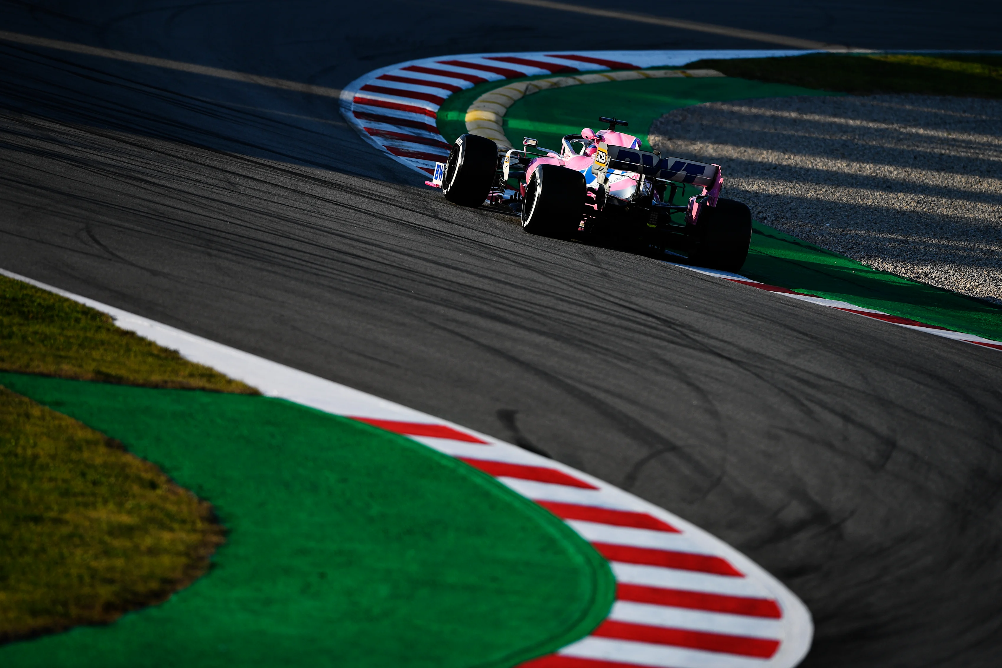 BARCELONA, SPAIN - FEBRUARY 21: Lance Stroll of Canada driving the (18) Racing Point RP20 Mercedes