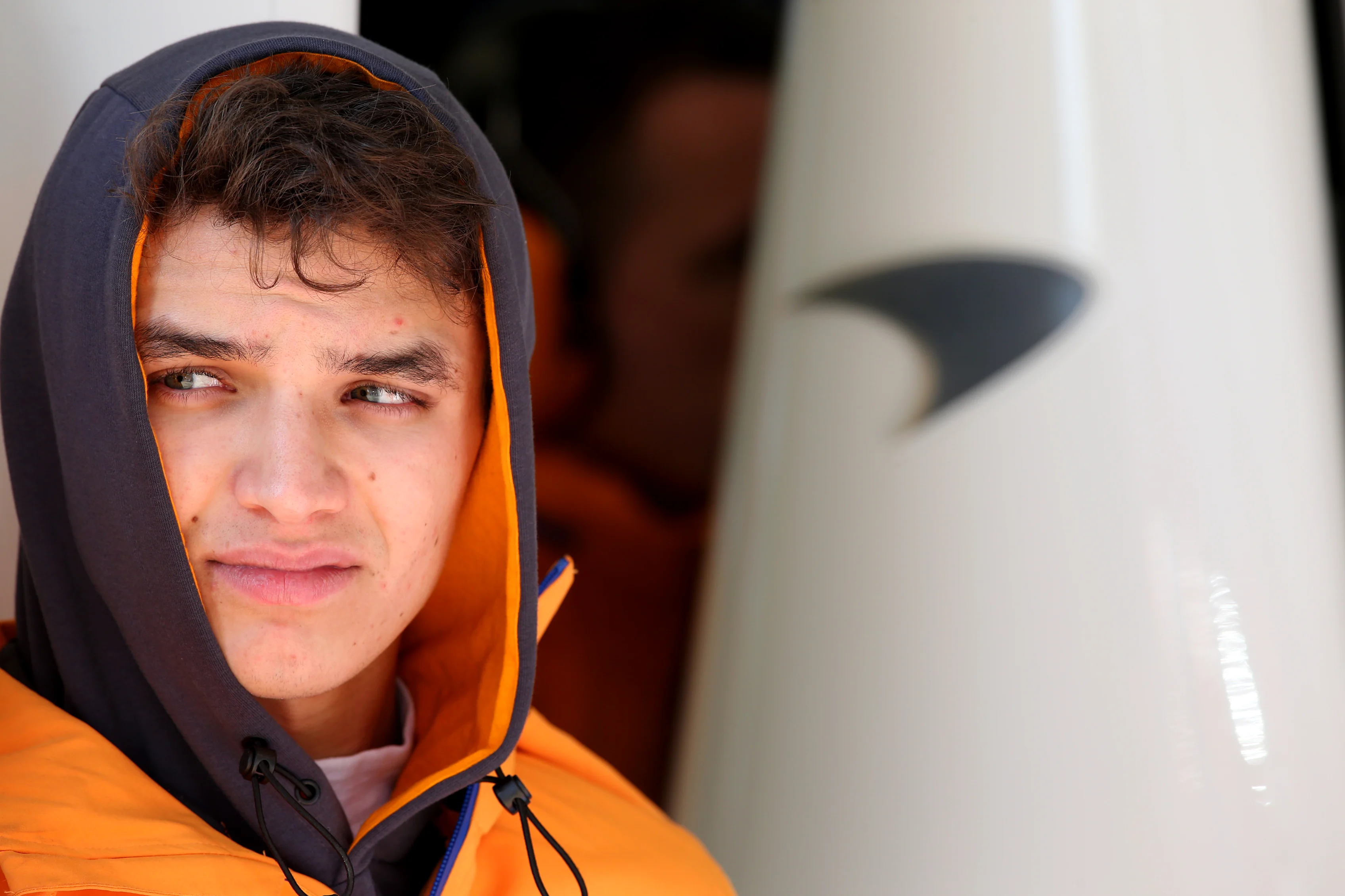 BARCELONA, SPAIN - FEBRUARY 26: Lando Norris of Great Britain and McLaren F1 looks on in the