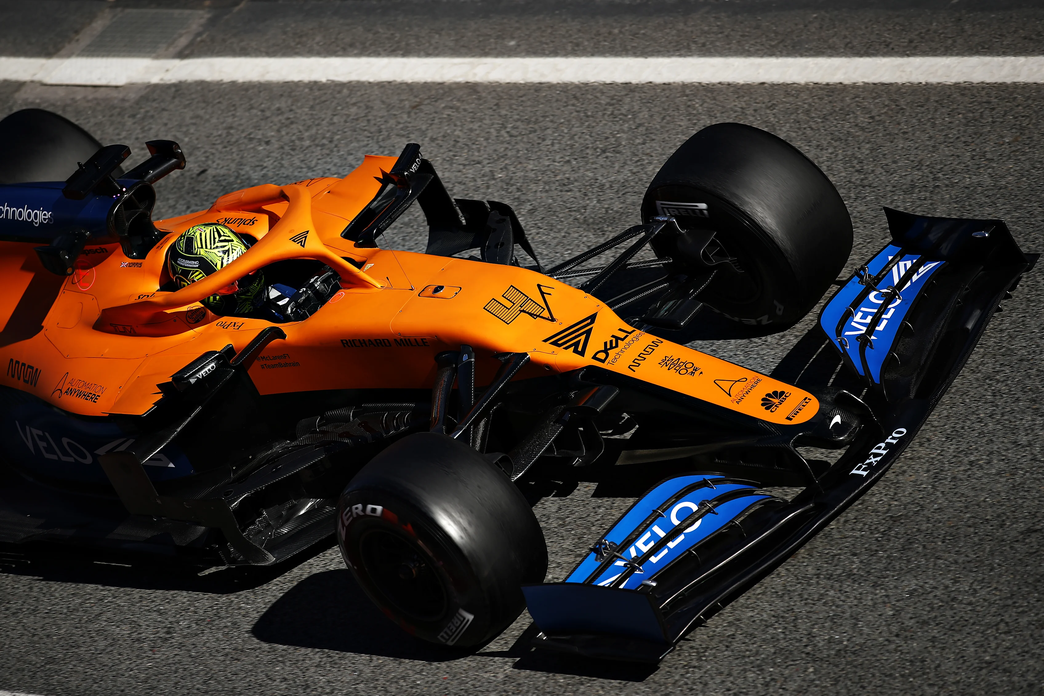 BARCELONA, SPAIN - FEBRUARY 26: Lando Norris of Great Britain driving the (4) McLaren F1 Team MCL35
