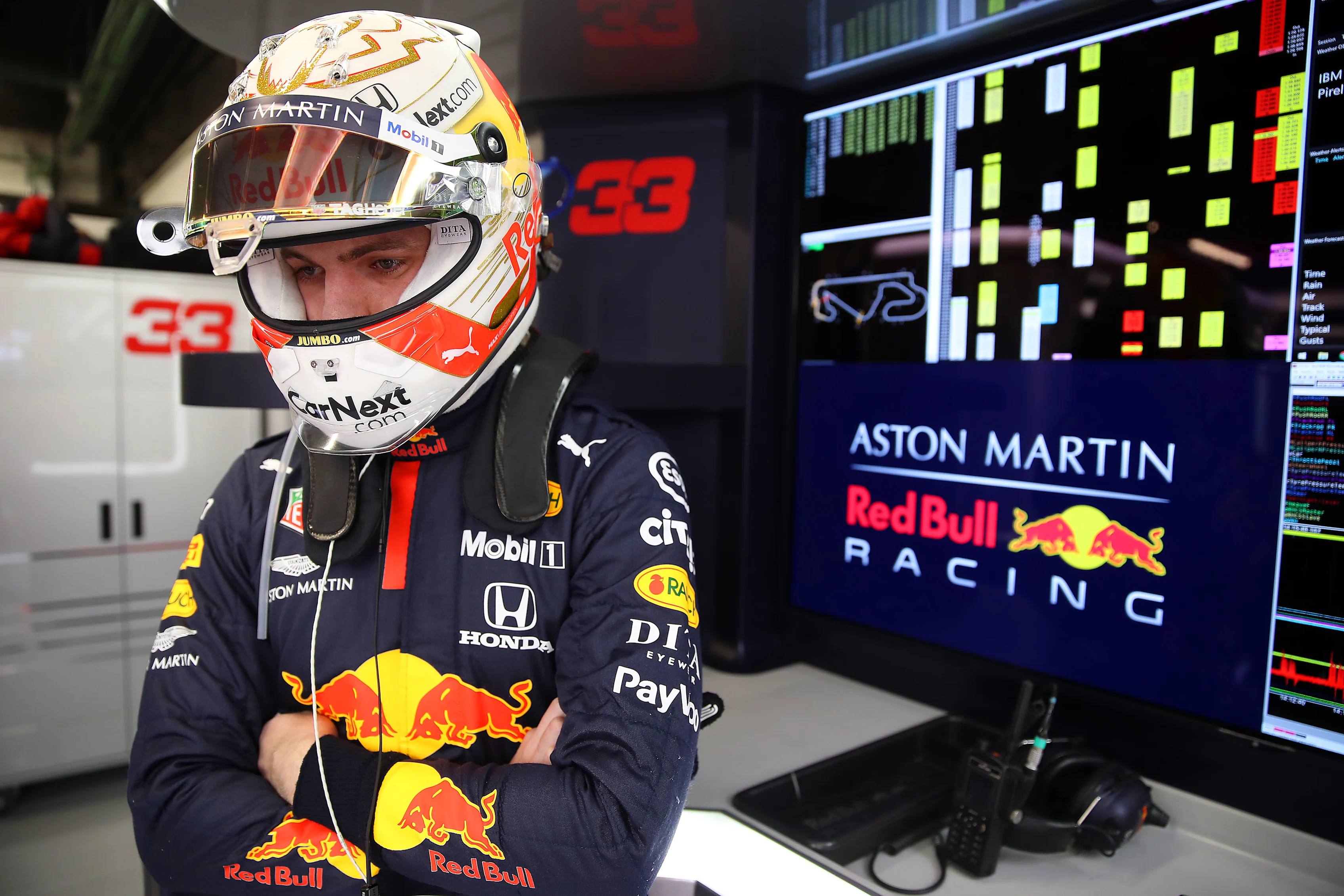 BARCELONA, SPAIN - FEBRUARY 26: Max Verstappen of Netherlands and Red Bull Racing prepares to drive