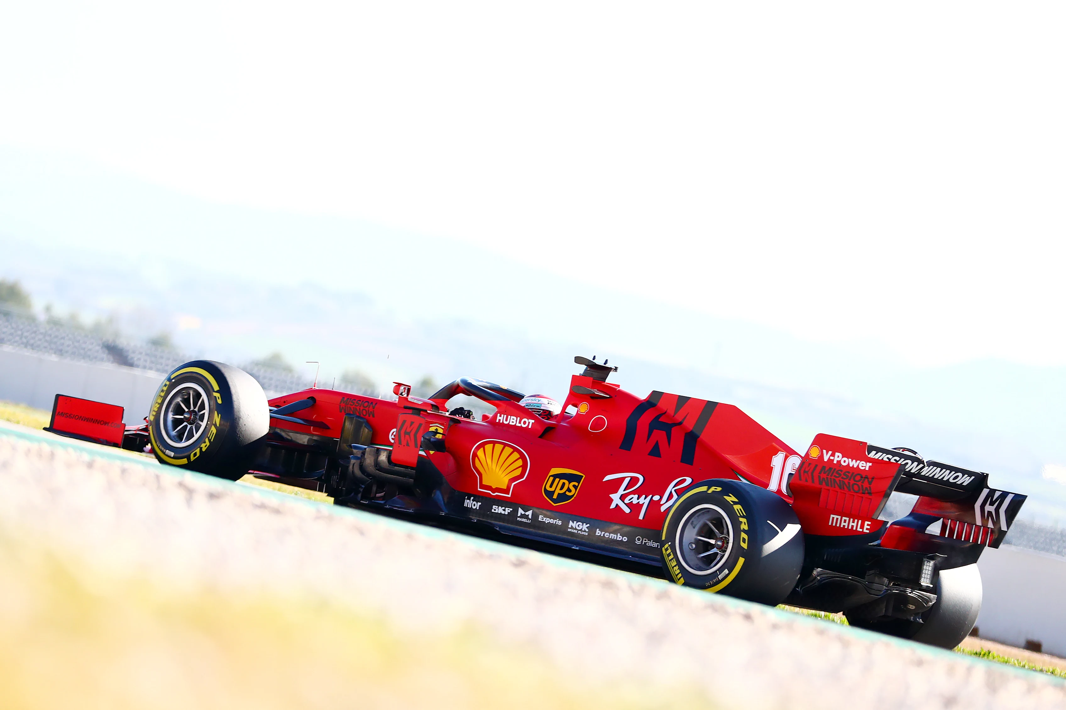 BARCELONA, SPAIN - FEBRUARY 28: Charles Leclerc of Monaco driving the (16) Scuderia Ferrari SF1000