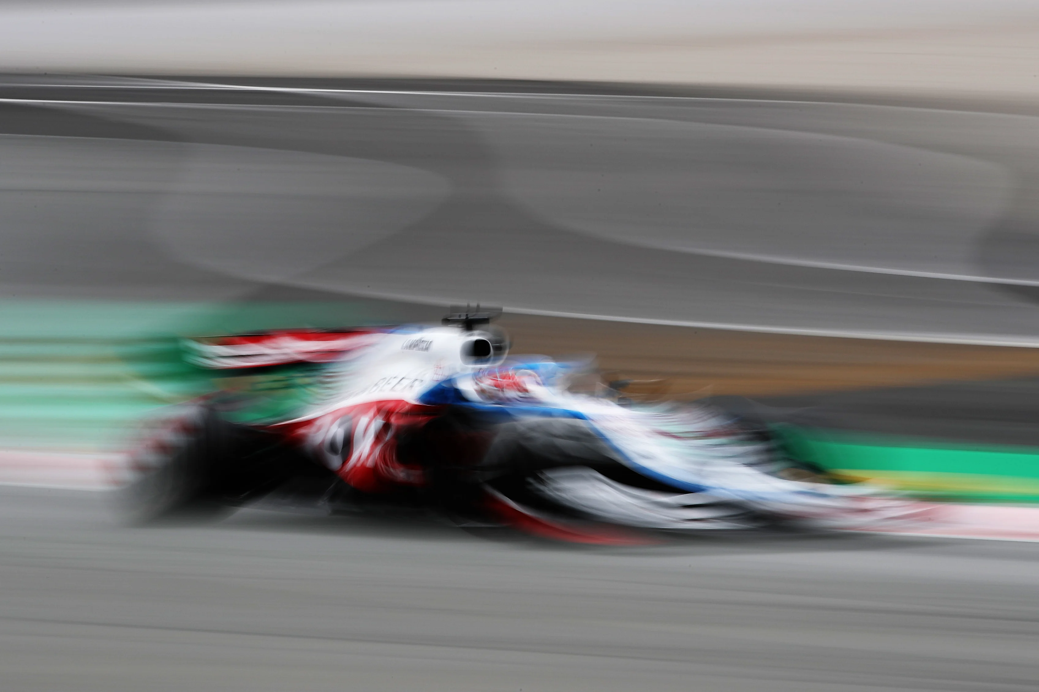 BARCELONA, SPAIN - FEBRUARY 28: George Russell of Great Britain driving the (63) Rokit Williams
