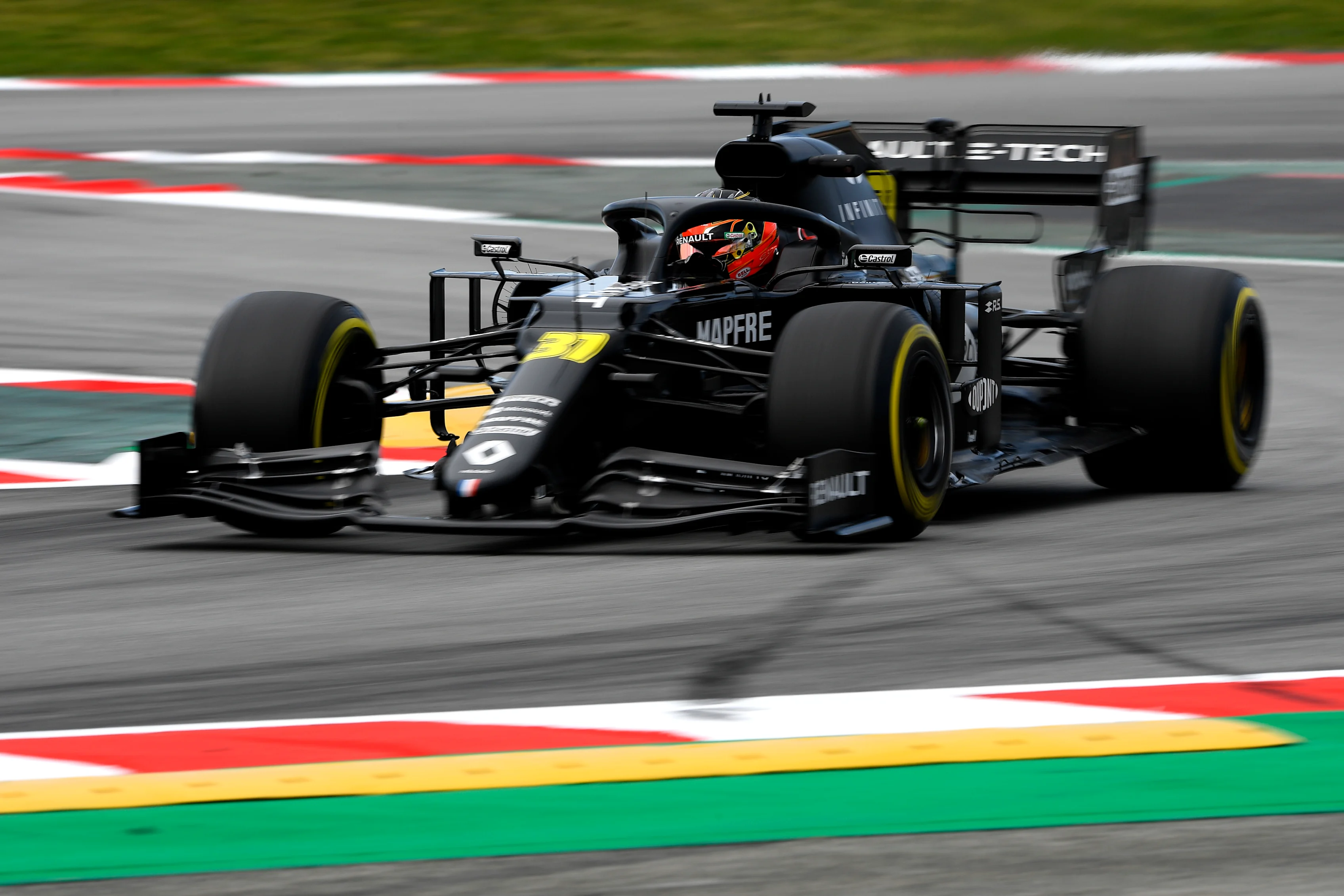BARCELONA, SPAIN - FEBRUARY 27: Esteban Ocon of France driving the (31) Renault Sport Formula One