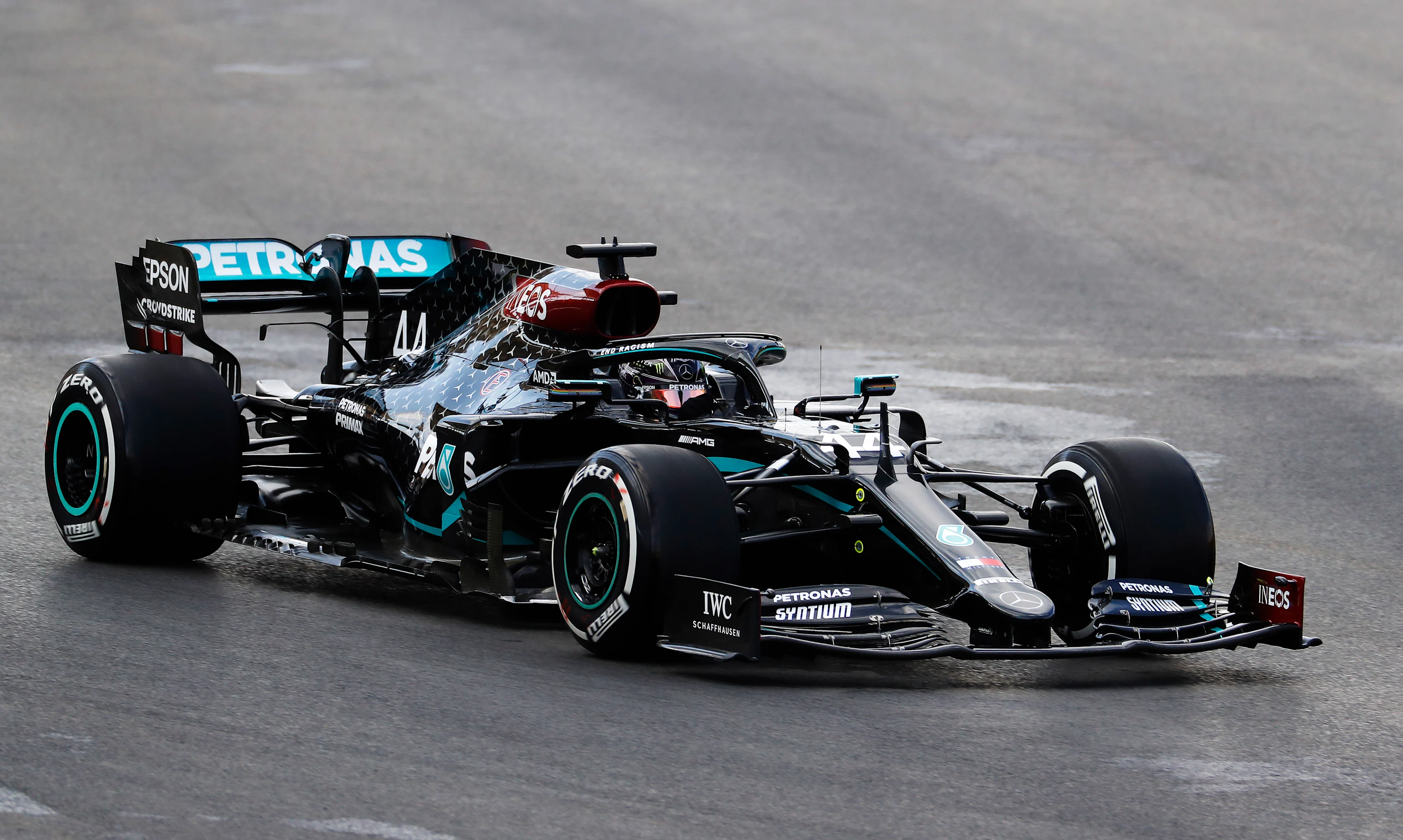 ISTANBUL, TURKEY - NOVEMBER 13: Lewis Hamilton of Great Britain driving the (44) Mercedes AMG