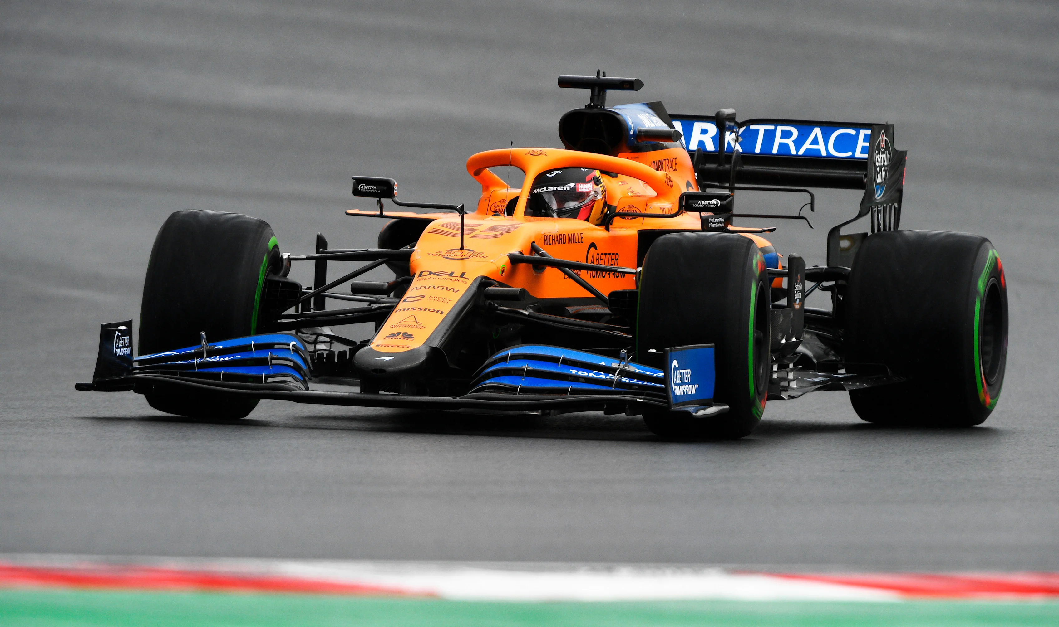 ISTANBUL, TURKEY - NOVEMBER 14: Carlos Sainz of Spain driving the (55) McLaren F1 Team MCL35