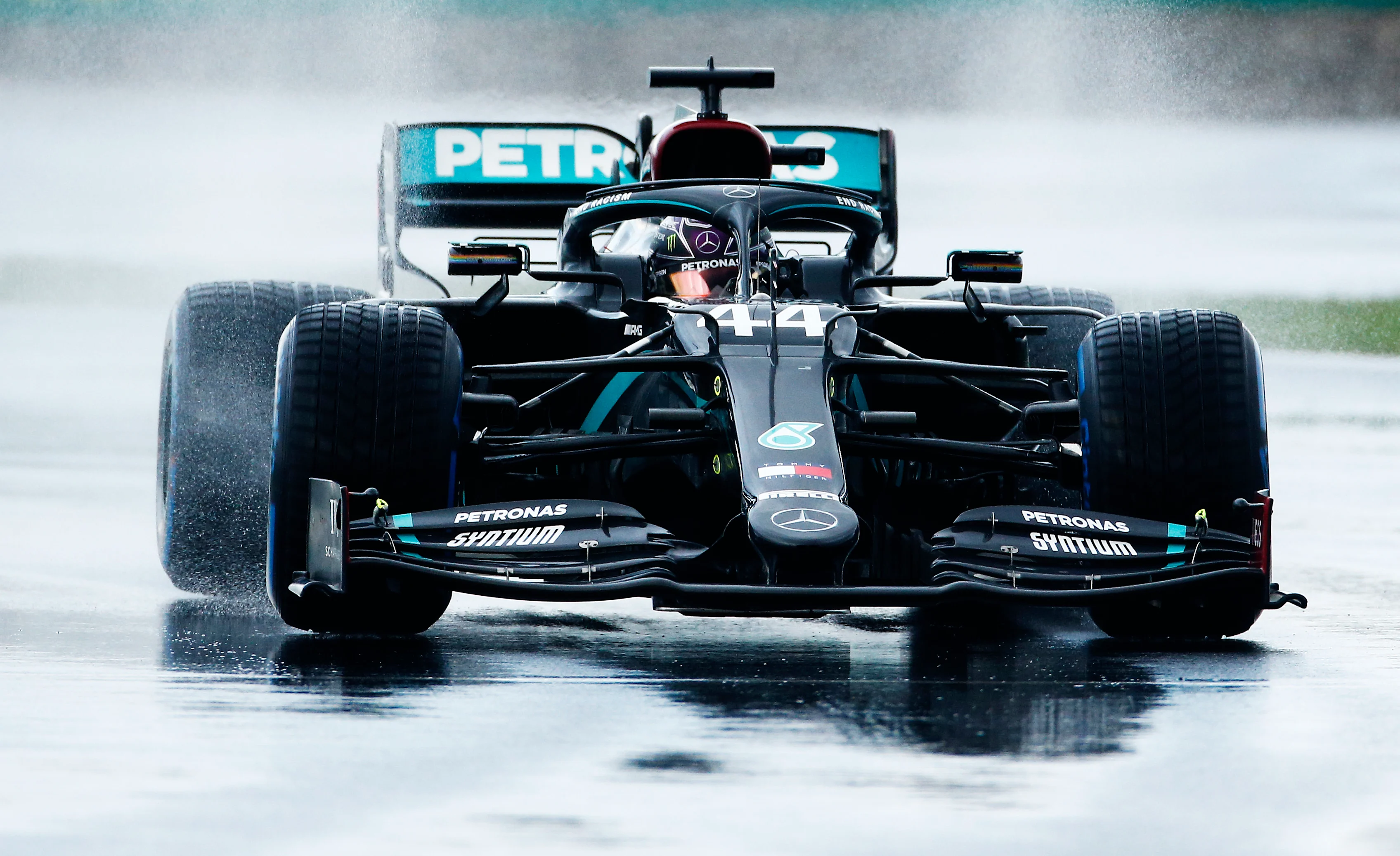 ISTANBUL, TURKEY - NOVEMBER 14: Lewis Hamilton of Great Britain driving the (44) Mercedes AMG