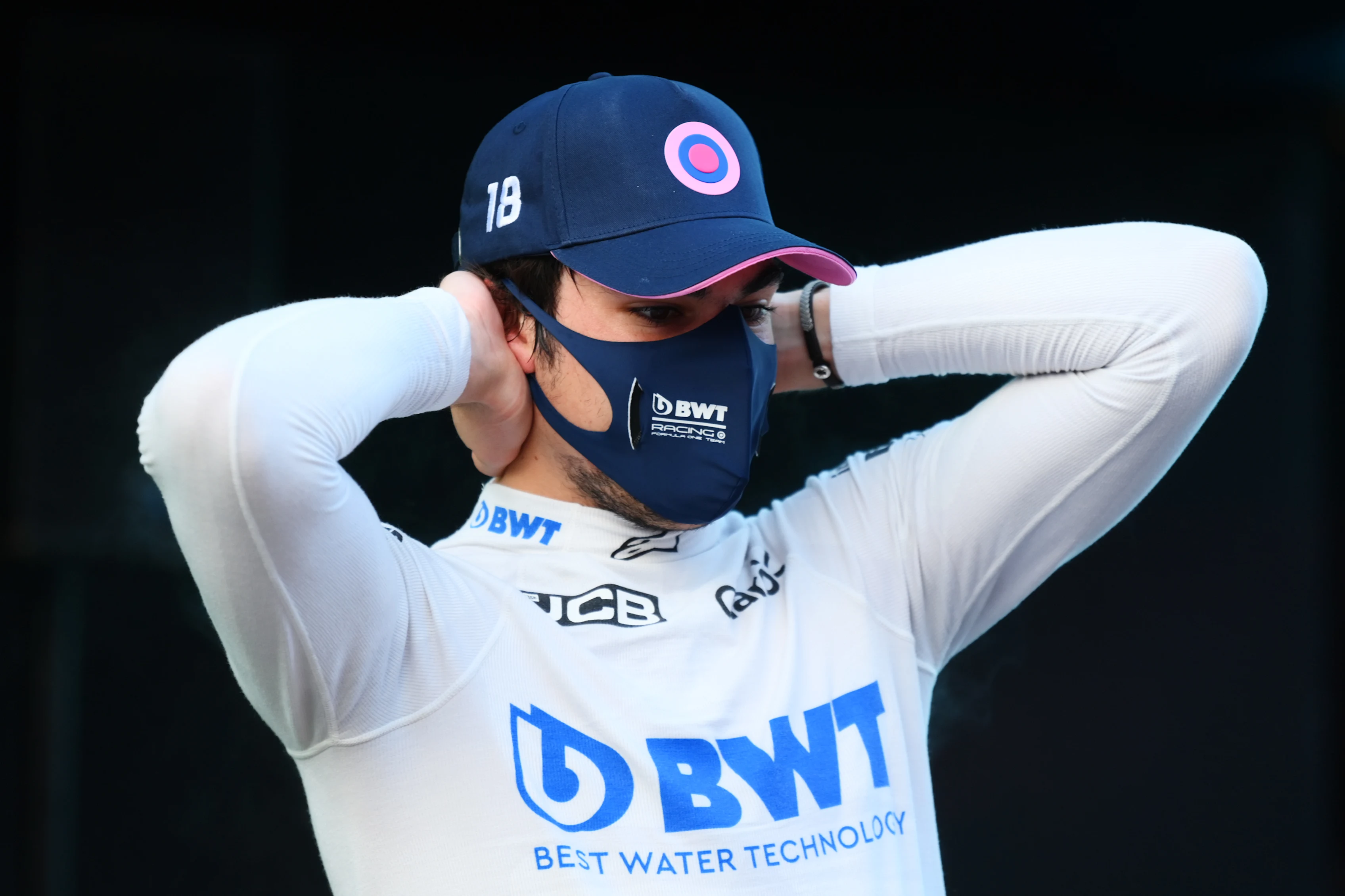 ISTANBUL, TURKEY - NOVEMBER 14: Pole position qualifier Lance Stroll of Canada and Racing Point