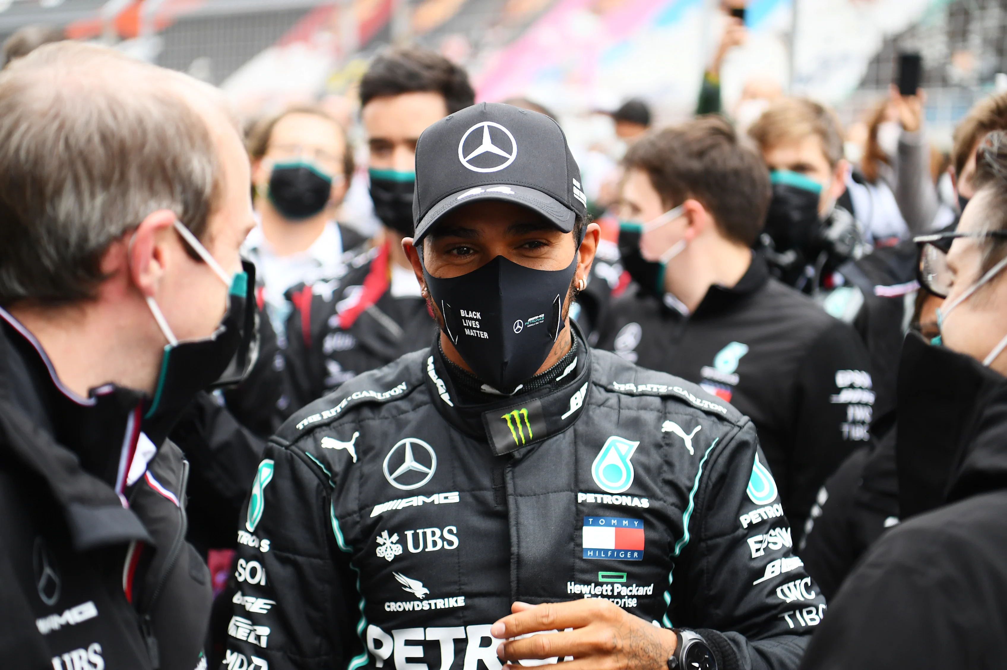 ISTANBUL, TURKEY - NOVEMBER 15: Race winner Lewis Hamilton of Great Britain and Mercedes GP