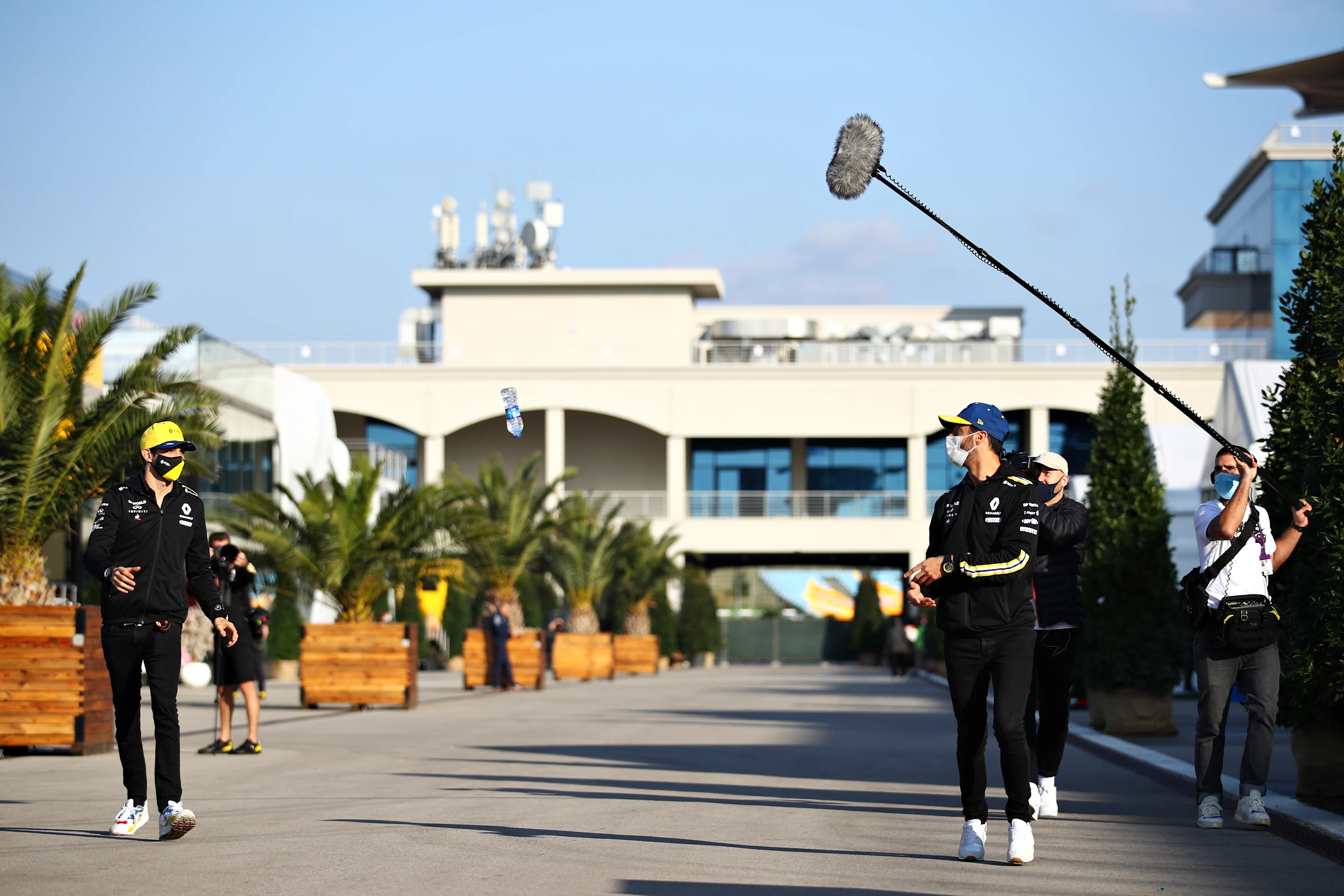 ISTANBUL, TURKEY - NOVEMBER 12: Daniel Ricciardo of Australia and Renault Sport F1 and Esteban Ocon