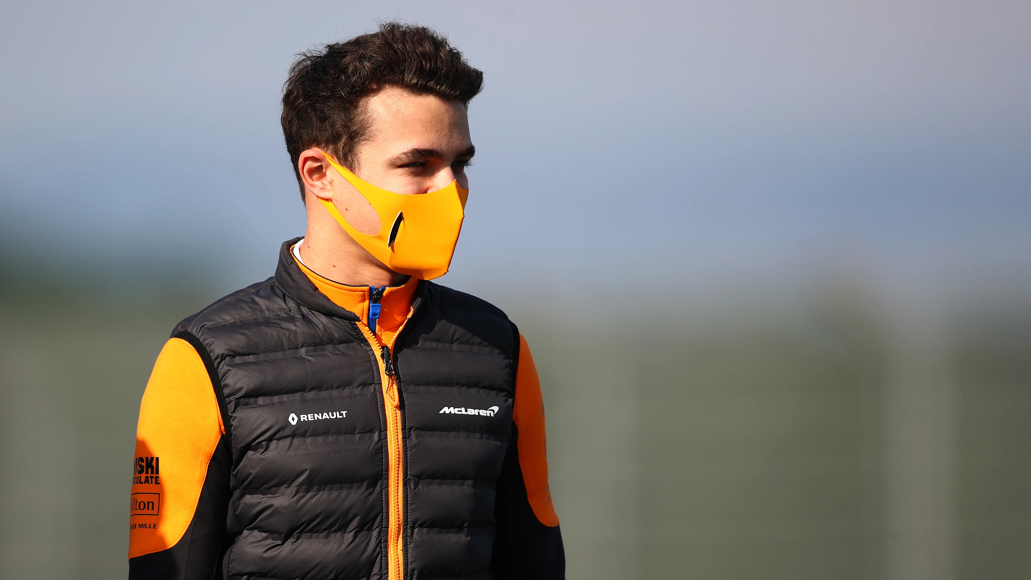 ISTANBUL, TURKEY - NOVEMBER 12: Lando Norris of Great Britain and McLaren F1 walks the track during