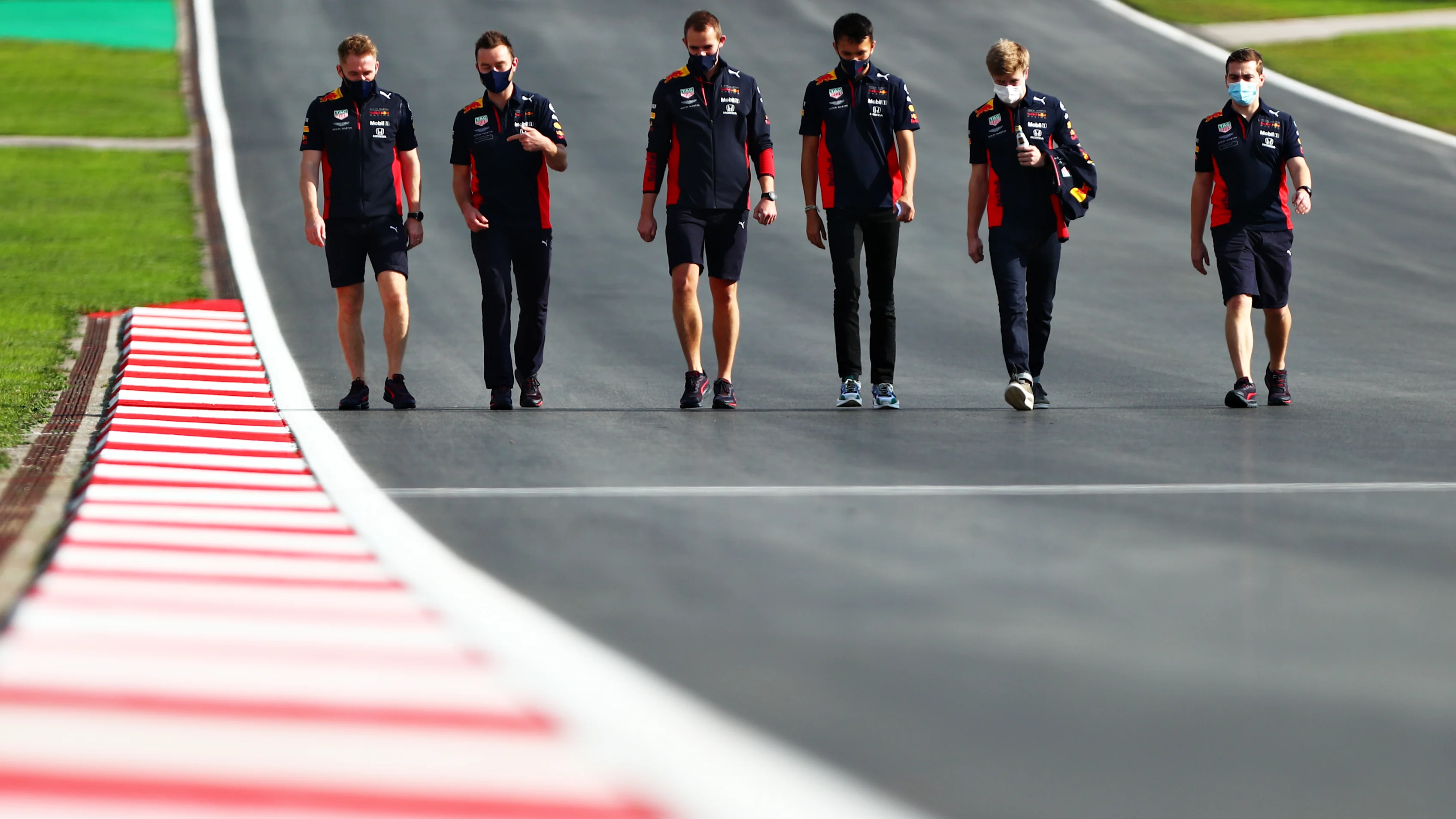 ISTANBUL, TURKEY - NOVEMBER 12: Alexander Albon of Thailand and Red Bull Racing walks the track