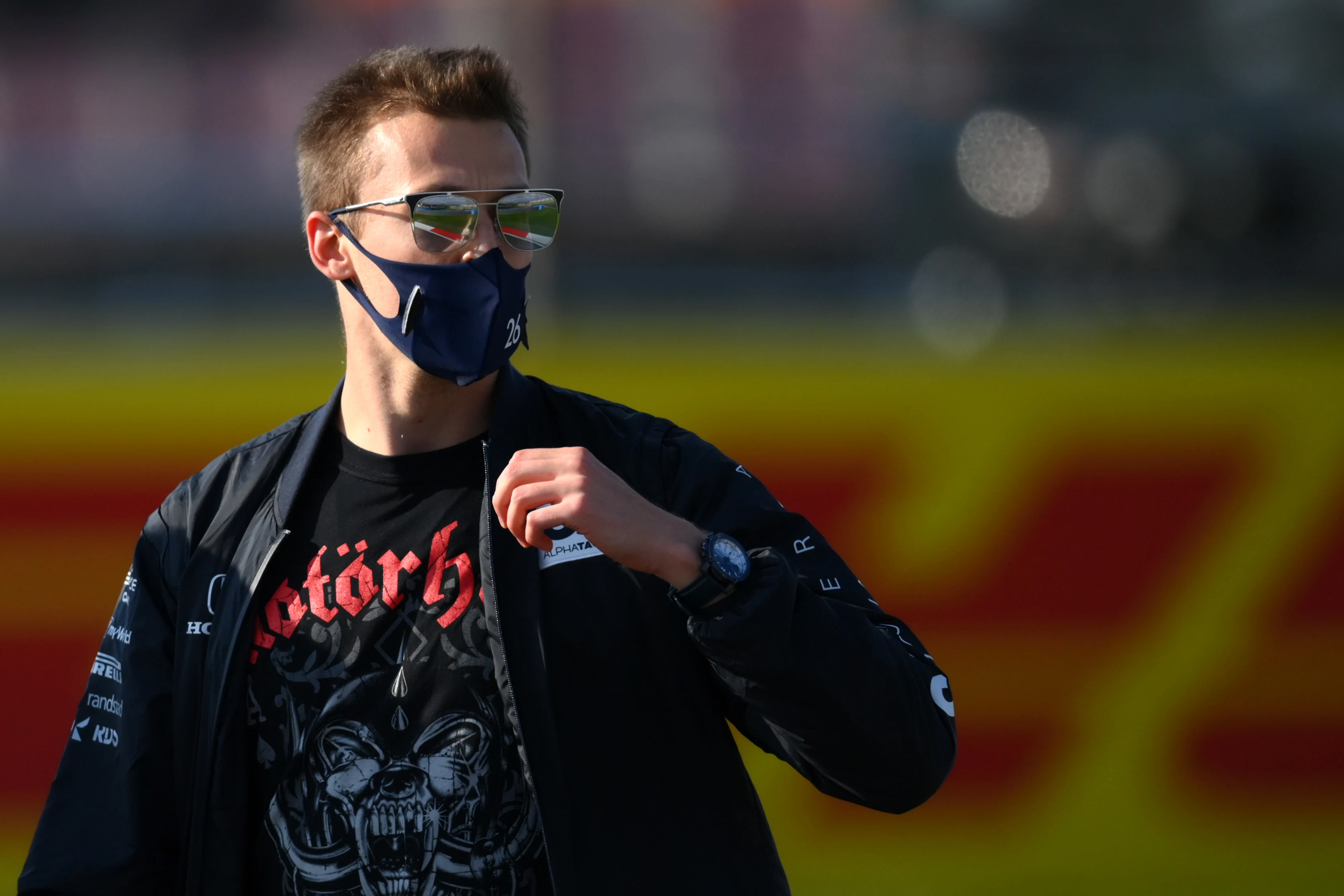 ISTANBUL, TURKEY - NOVEMBER 12: Daniil Kvyat of Russia and Scuderia AlphaTauri walks the track