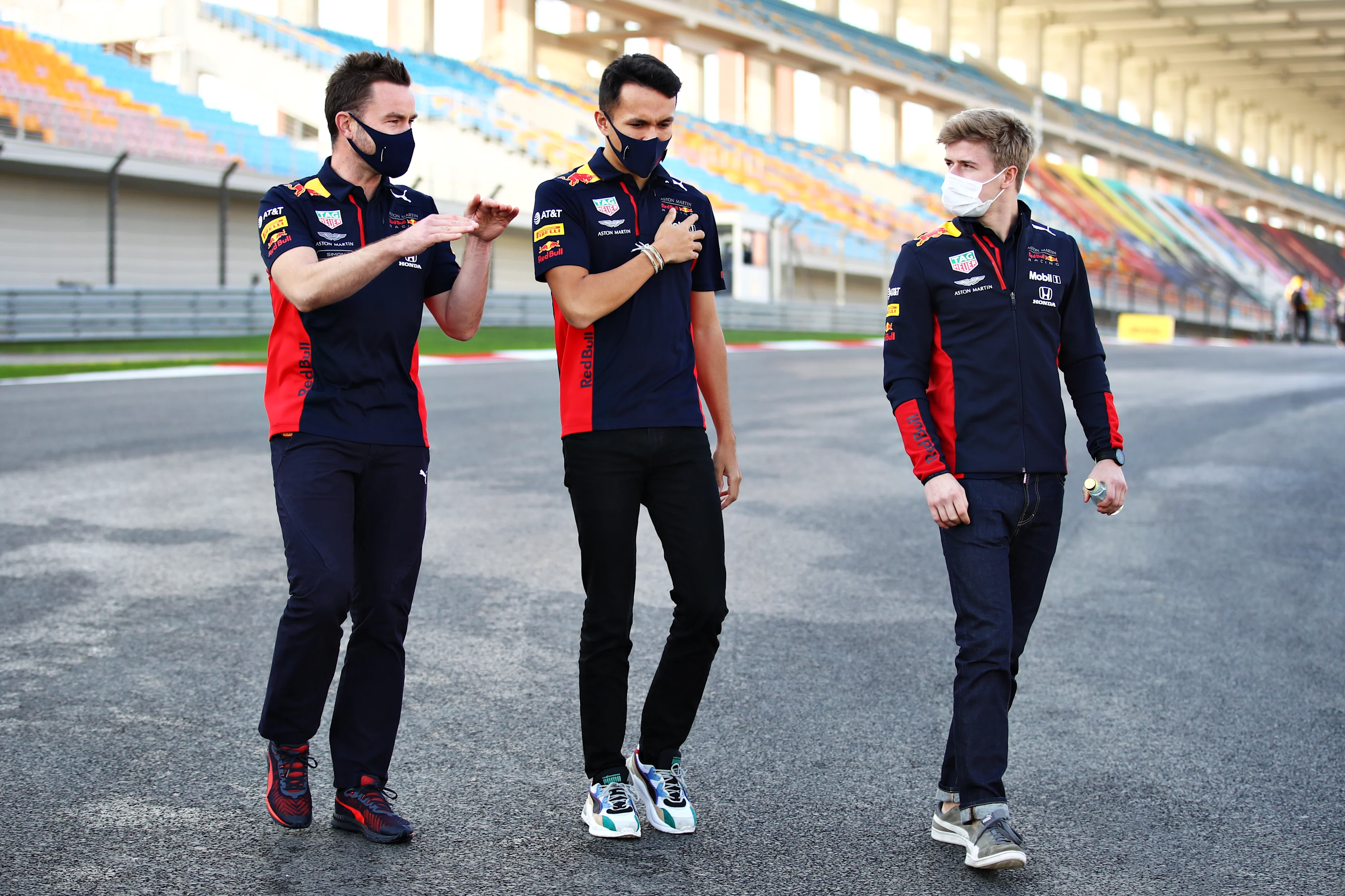 ISTANBUL, TURKEY - NOVEMBER 12: Alexander Albon of Thailand and Red Bull Racing walks the track